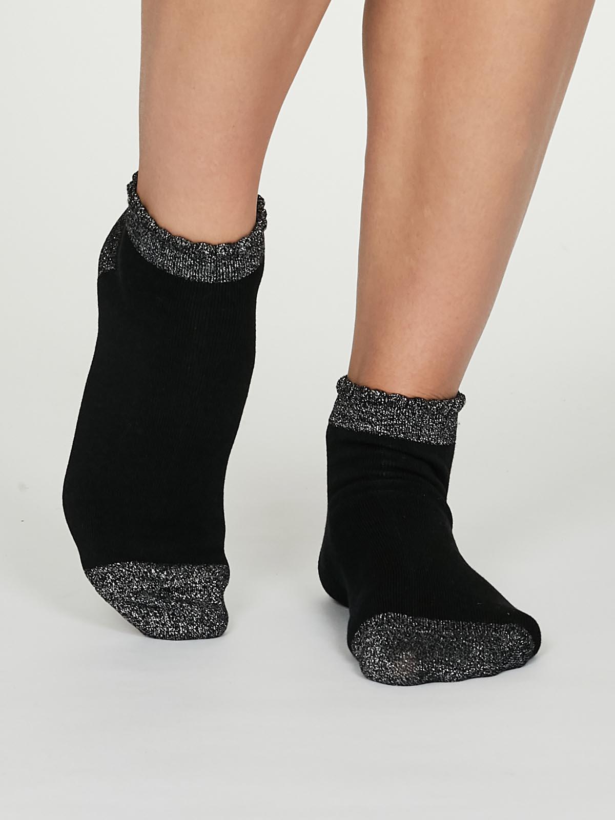 Details about / Ladies Soft Bamboo Glister Glitter Ankle Socks Size 4-7 by Thought
