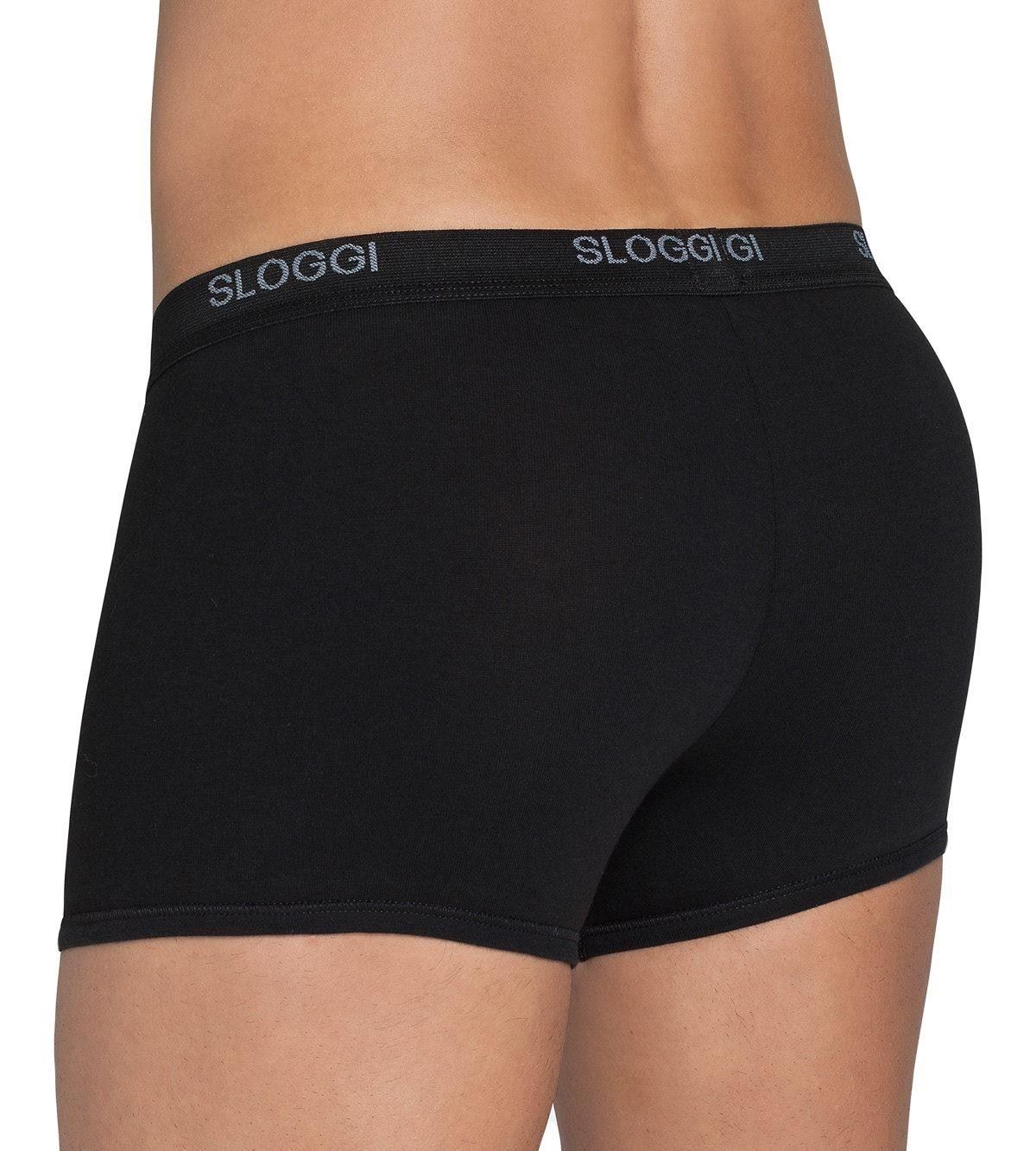 Para Hombre Sloggi Básico Corto Boxers en blanco y negro 2 Paquete de diseñador de ropa interior de tronco