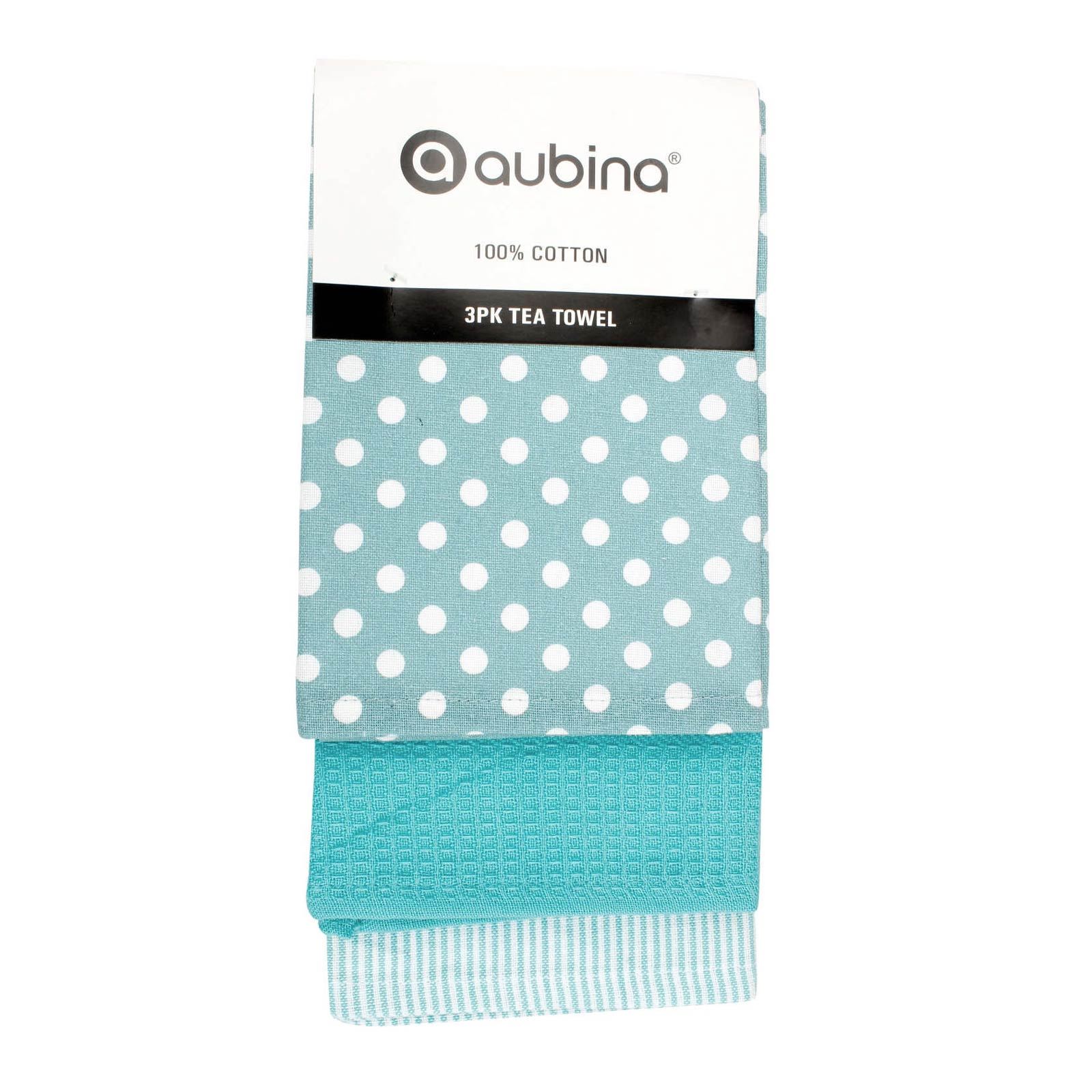 Pack of 3 Tea Towels 100/% Cotton Kitchen Dish Towel Drying Set