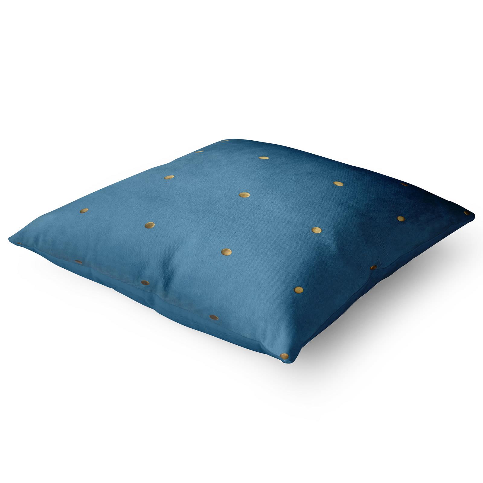 Velvet Filled Cushion Rocco Kensington Luxury Studded Throw Cushions 17/" x 17/"