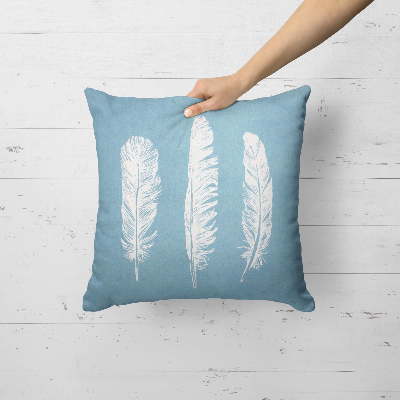 18/" Cover 43cm 45cm Cushions Blue Cushion Covers Duck Egg Denim 17/"