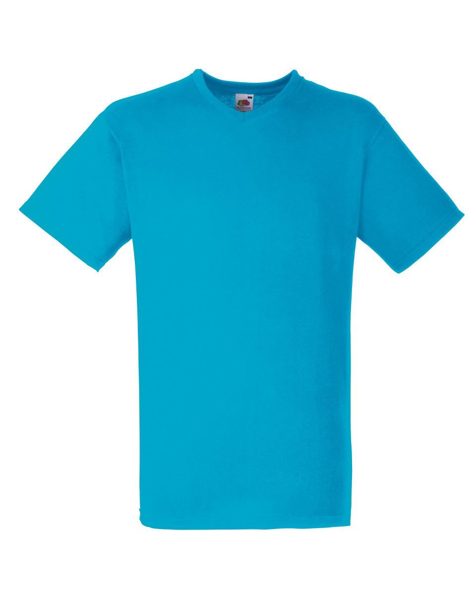 3 PACK Fruit Of The Loom V-NECK T-SHIRT PLAIN TOP COTTON LYCRA SIZES MEN OFFER