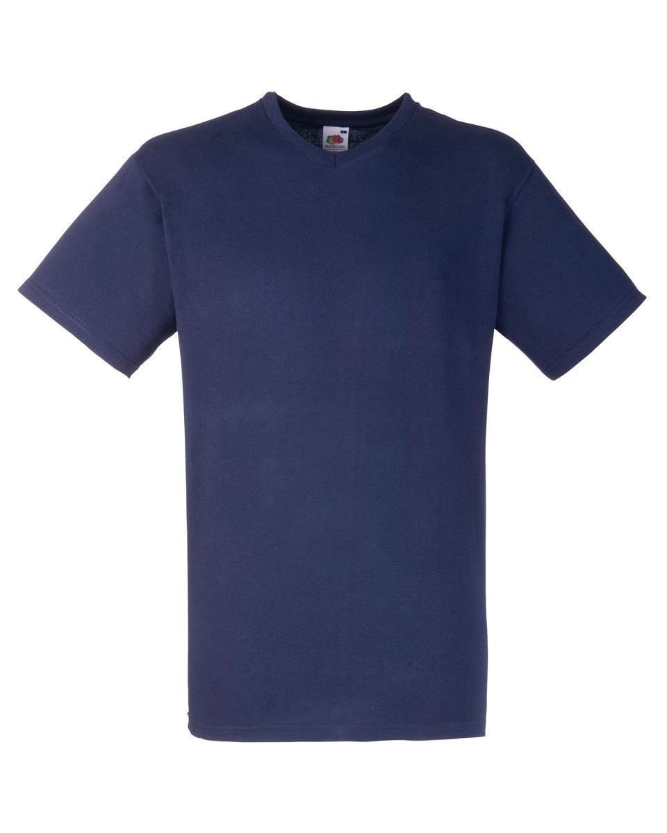3 PACK Fruit Of The Loom V-NECK T-SHIRT PLAIN TOP COTTON LYCRA SIZES MEN OFFER