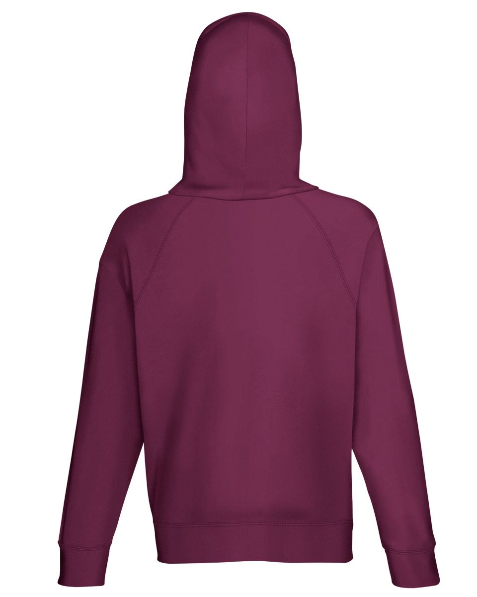 FRUIT OF THE LOOM LIGHTWEIGHT HOODED SWEAT TOP HOODIE SWEATER JUMPER