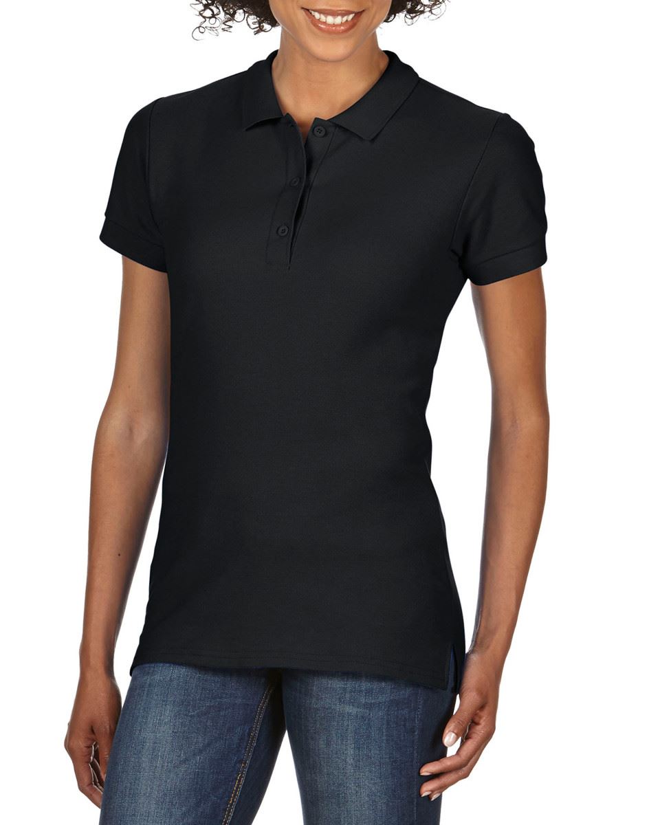 Gildan Femme Premium Coton Sport cadat Col Polo Shirts T-shirt Top