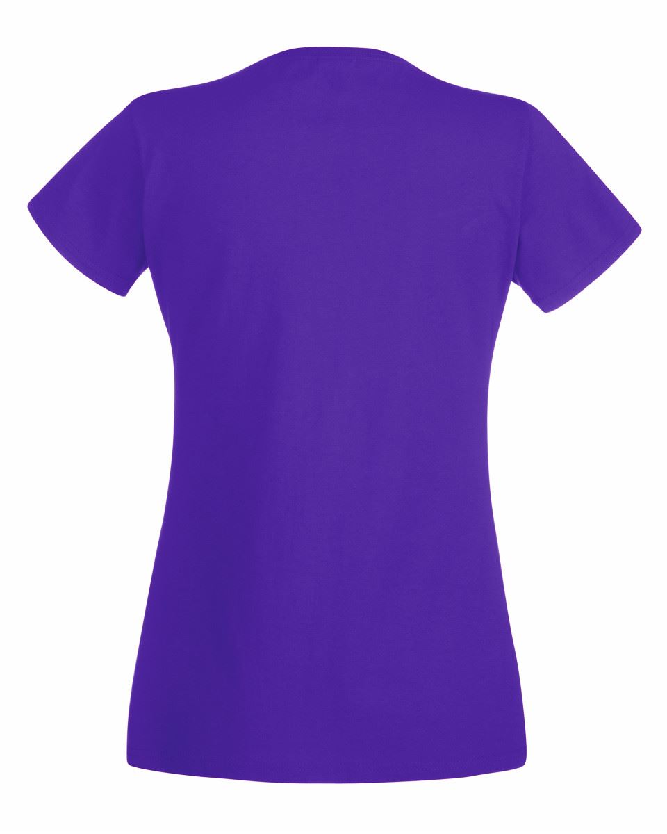 Fruit Of The Loom Womens Lady Fit Original Plain Rounded Neck T-Shirt Tee Tshirt