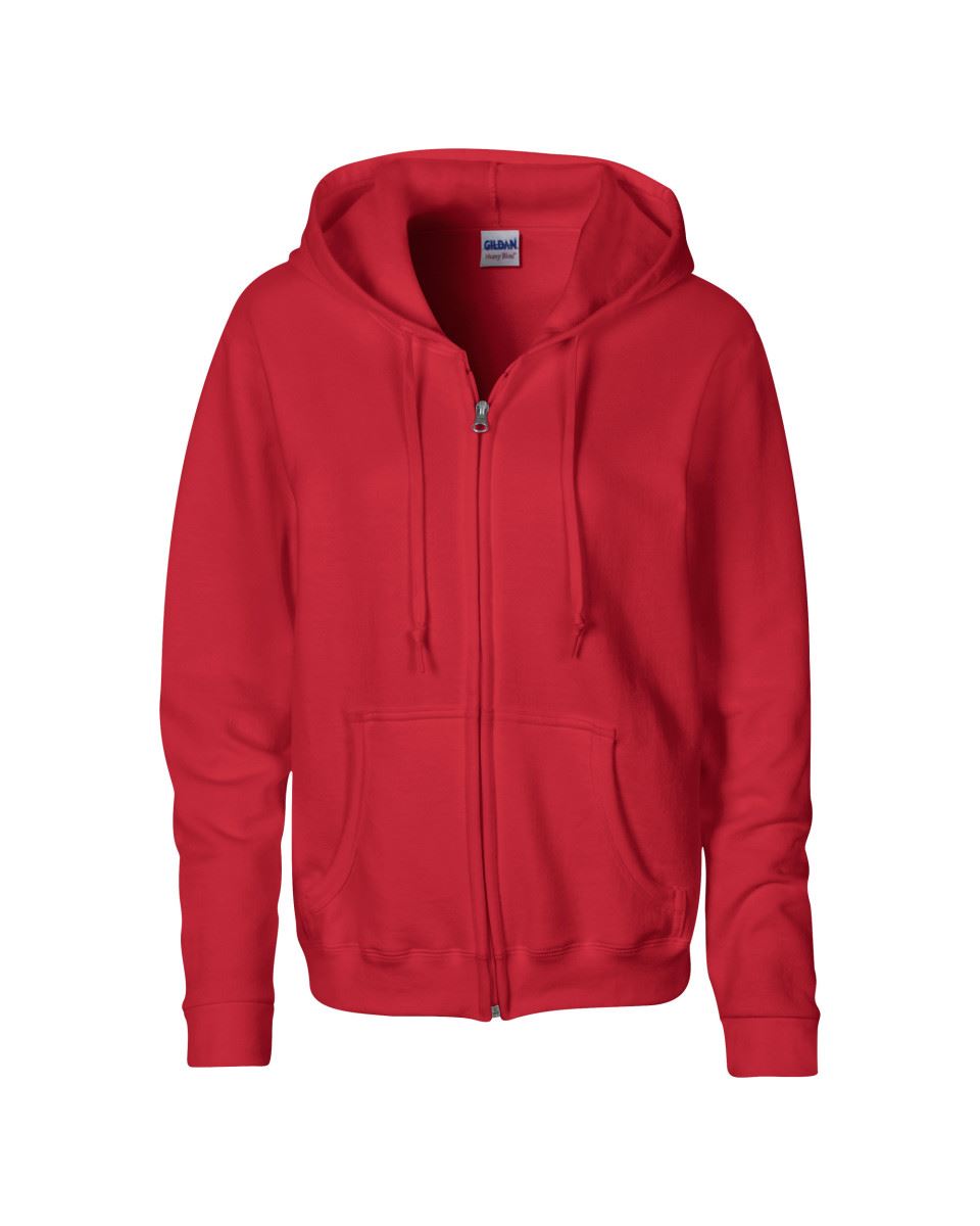 Gildan Heavy Blend Ladies/' Fulll Zip Hood Sweat Zipped Hooded Sweatshirts Plain