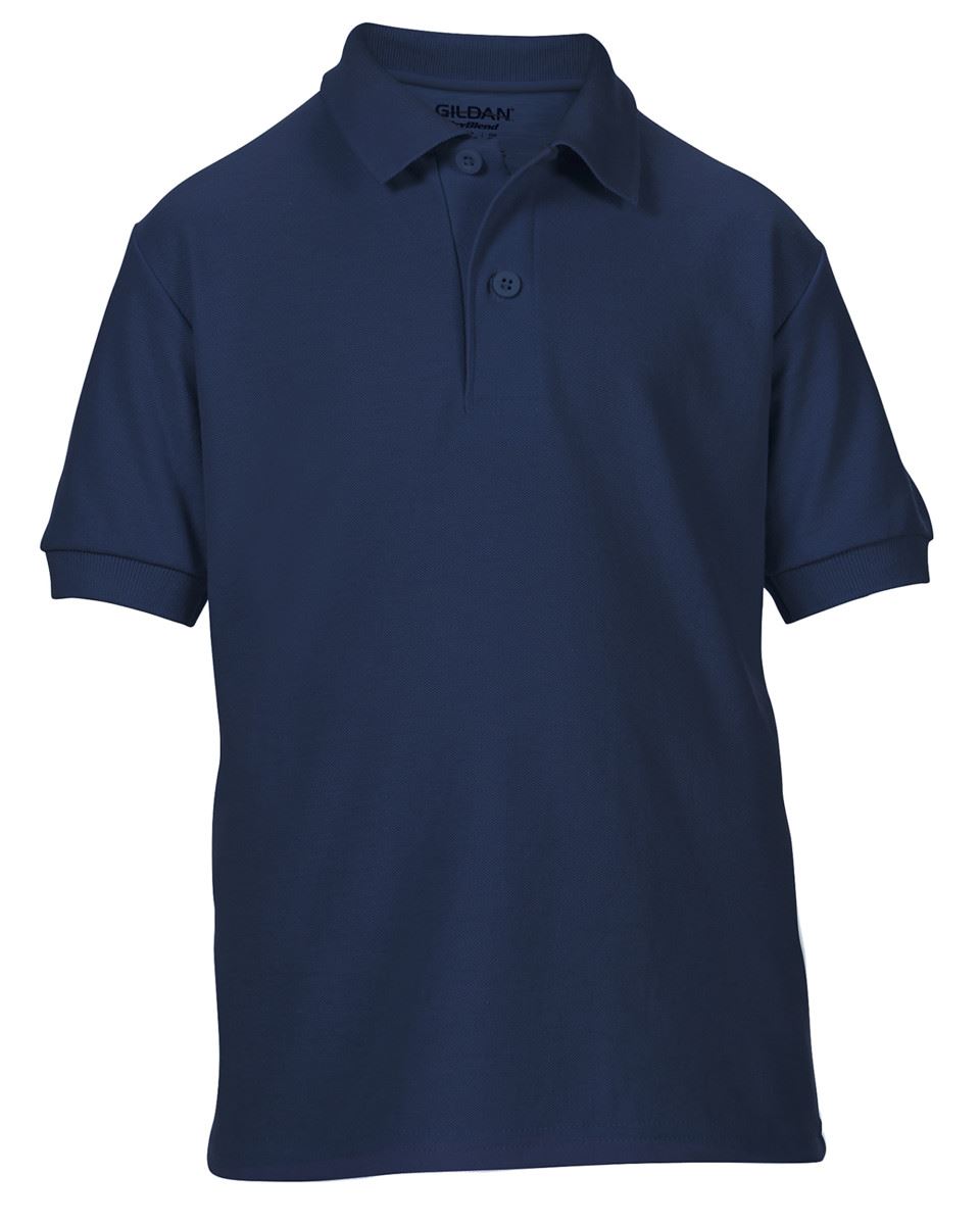 Gildan Childrens DryBlend Youth Sport Cadat collar Polo Shirts T-shirt