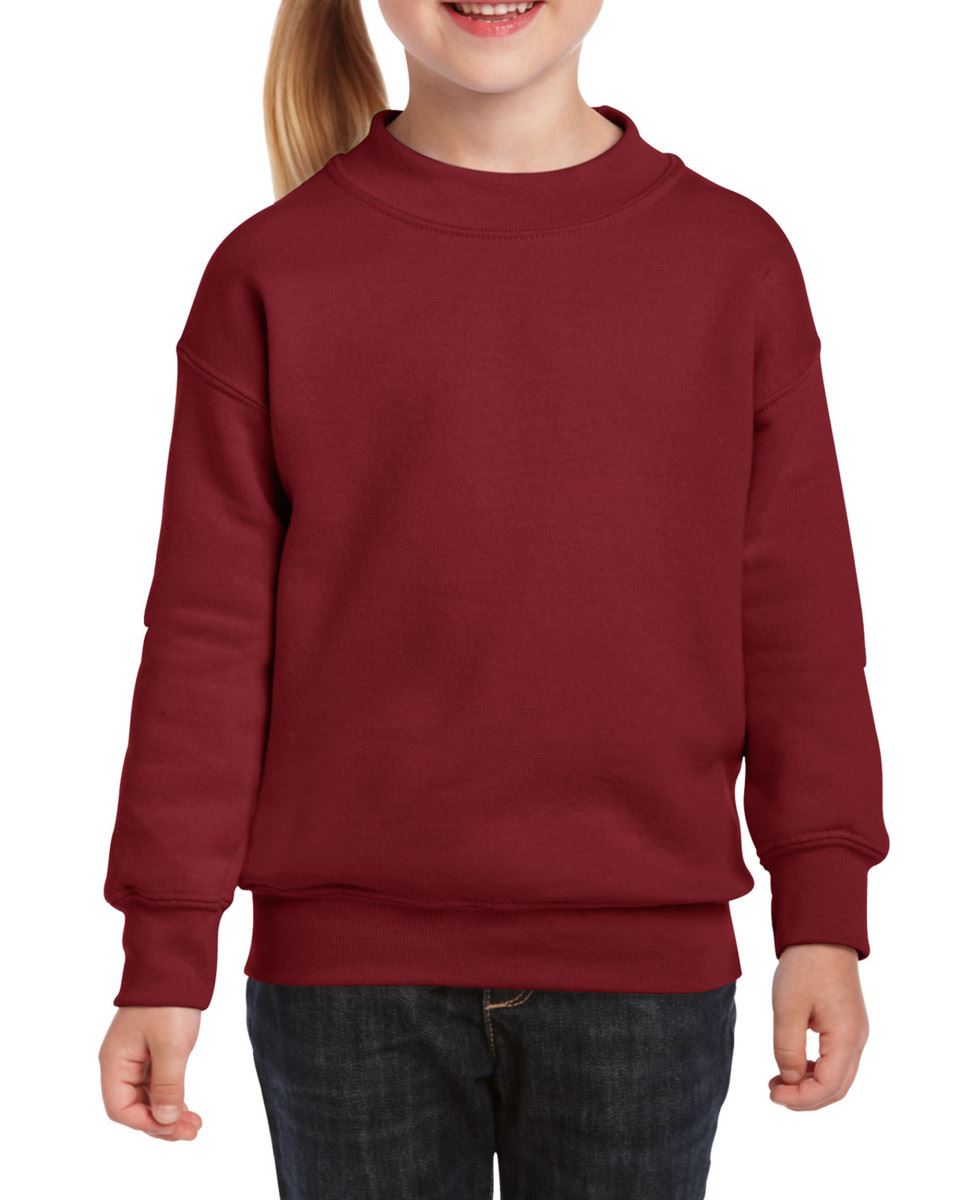 Gildan Plain Kids Boys Girls Childrens School Sweatshirt Jumper Top Fleece