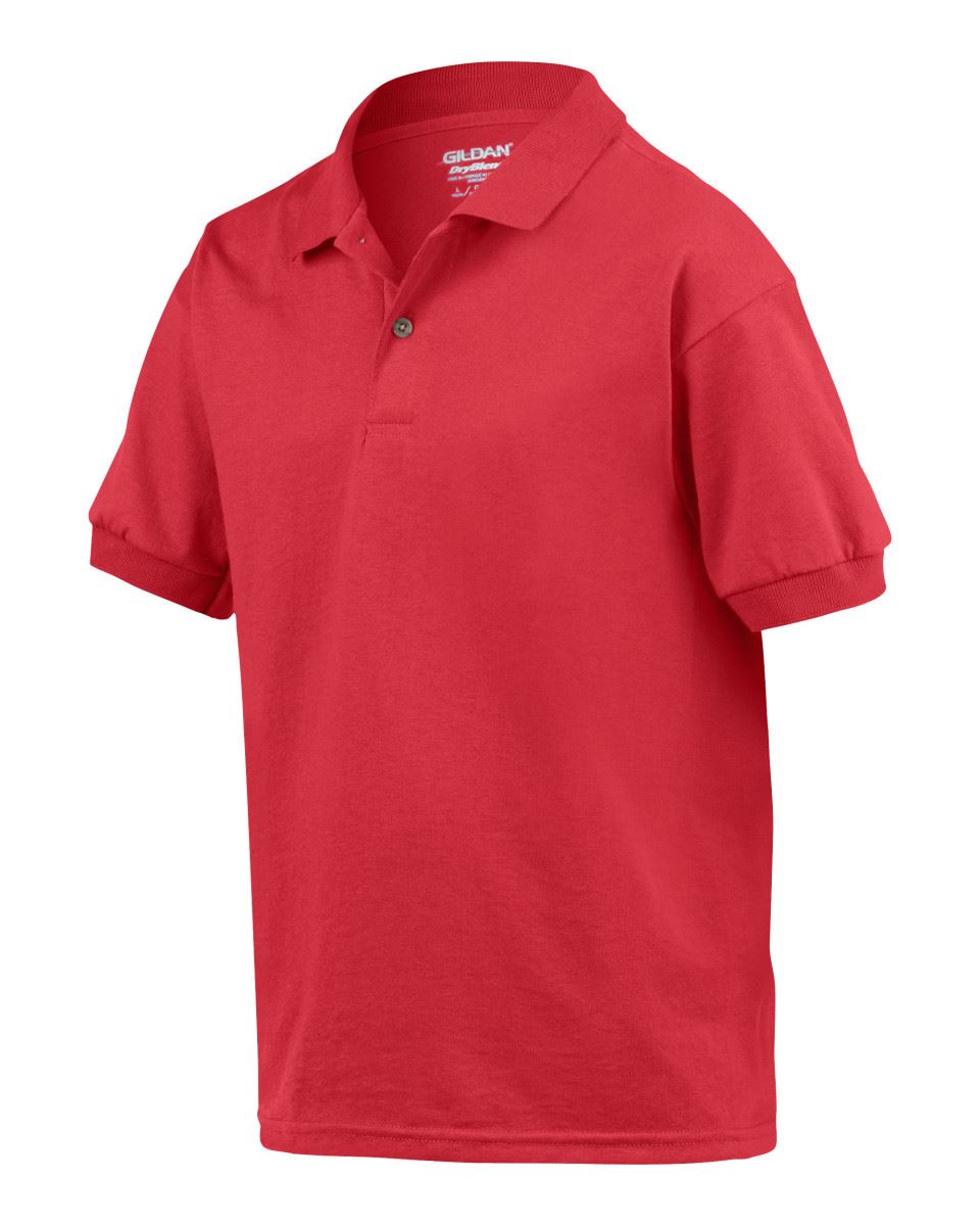 Gildan Childrens Kids DryBlend Jersey Plain Cadat Collar Polo Shirts T-shirt