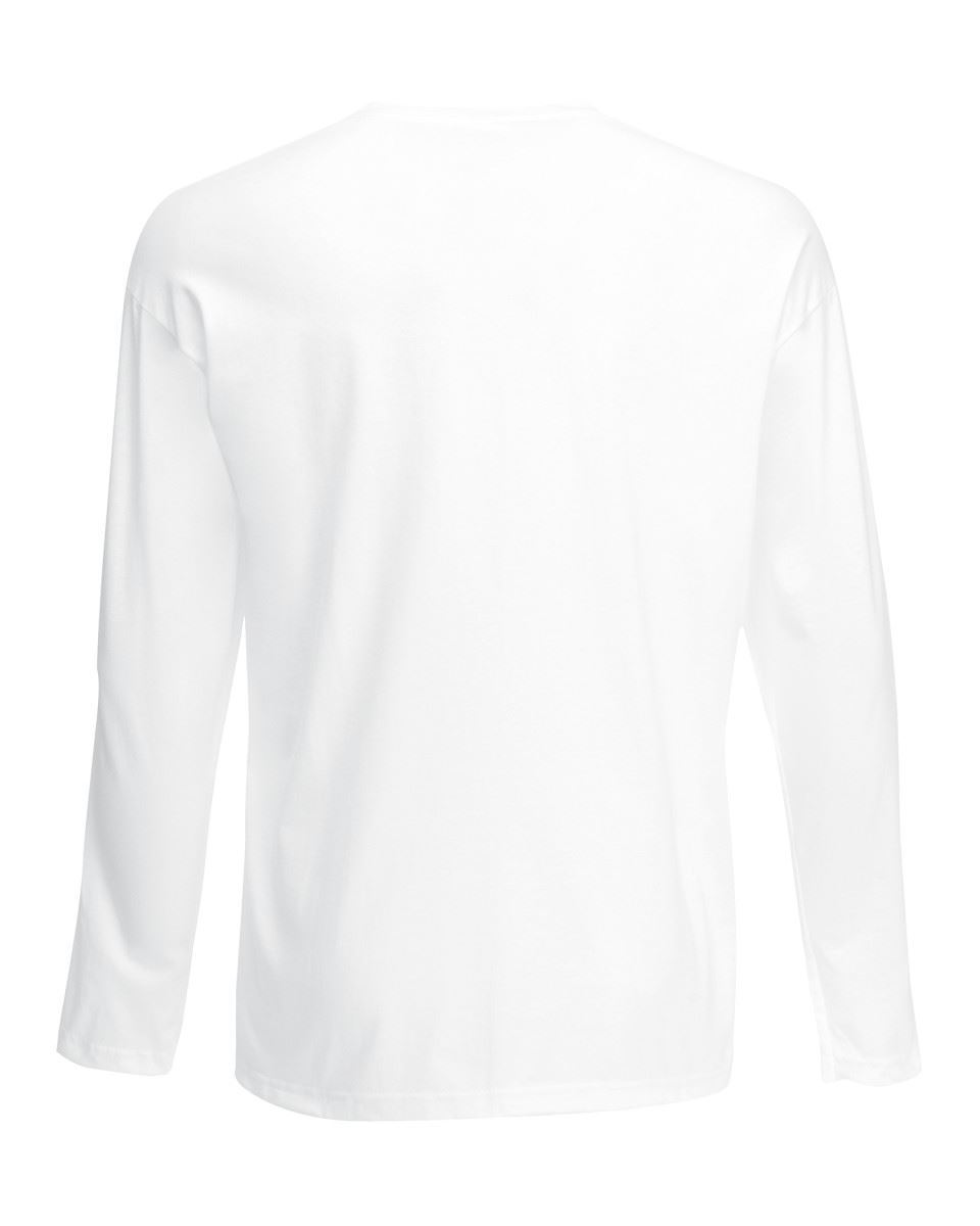 5 Pack Men/'s Fruit of the Loom Long Sleeve T Shirt Plain Tee Shirt Top Cotton