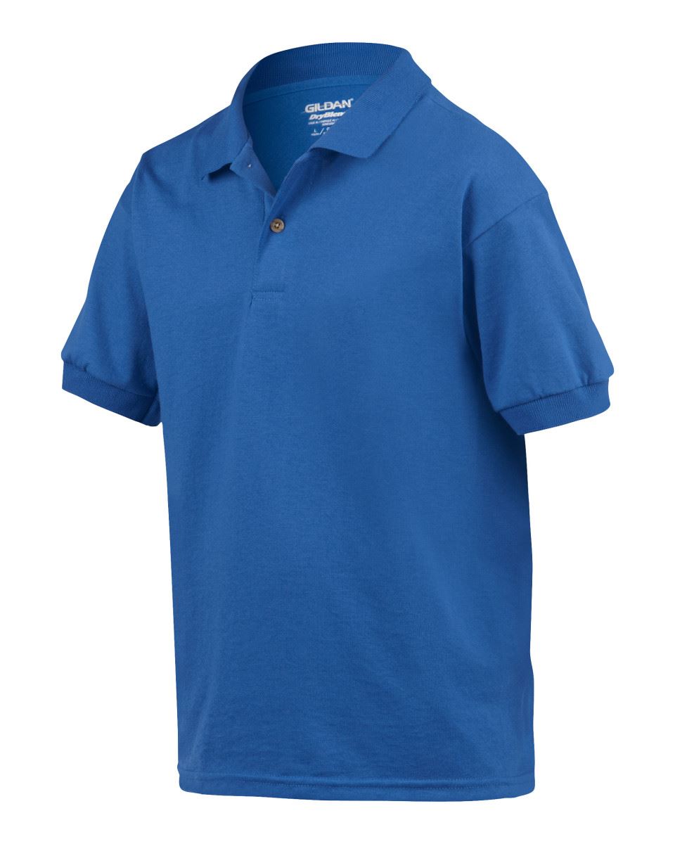 Gildan Childrens Kids DryBlend Jersey Plain Cadat Collar Polo Shirts T-shirt