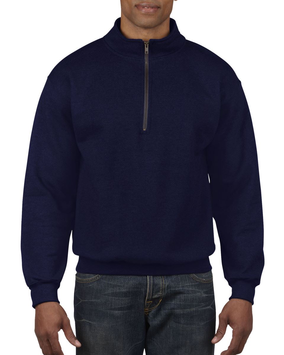 GILDAN Da Uomo Adulto VINTAGE 1//4 ZIP Cadet COLLARE Felpe /& Felpe Con Cappuccio