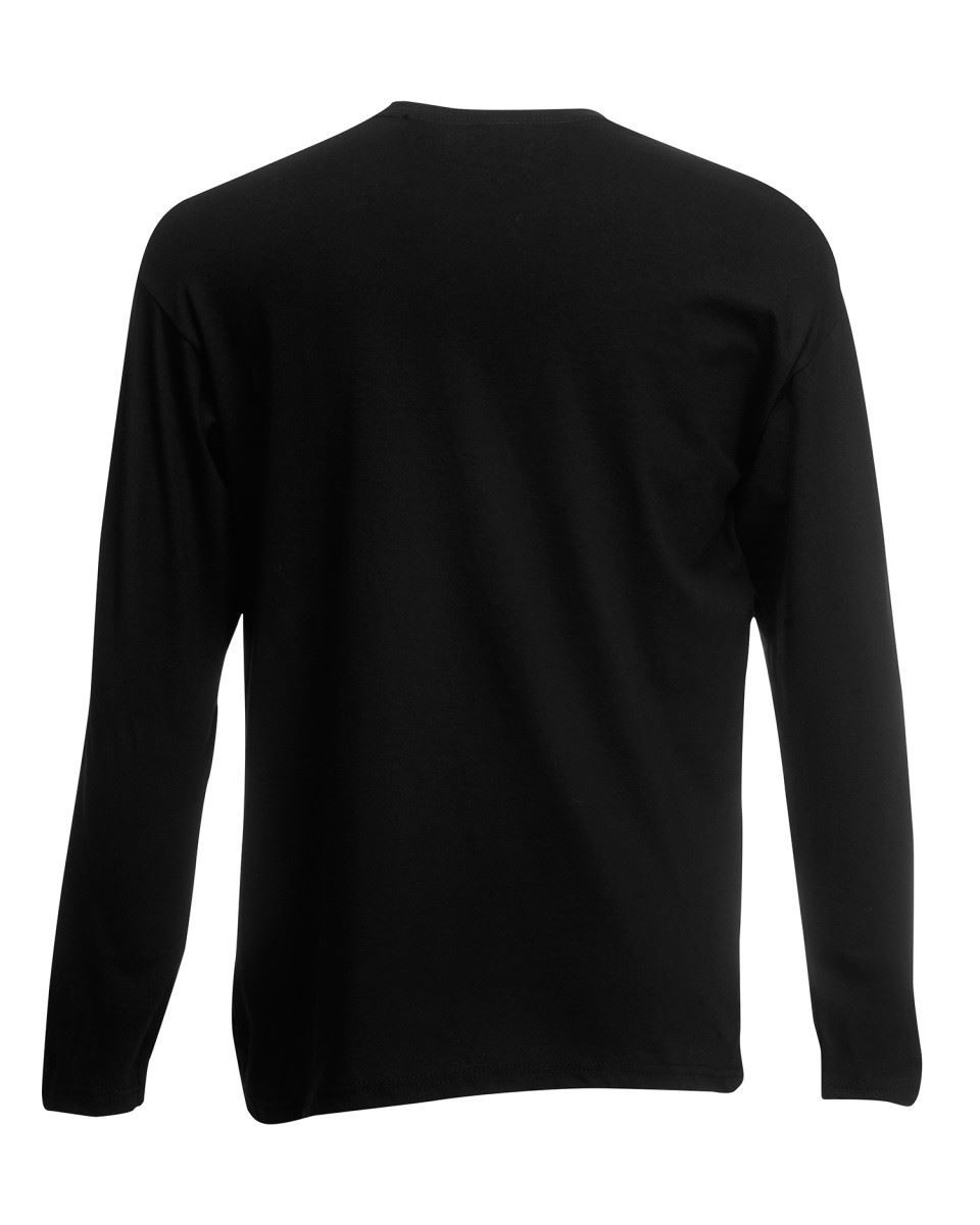 3 Pack Men/'s Fruit of the Loom Long Sleeve T Shirt Plain Tee Shirt Top Cotton