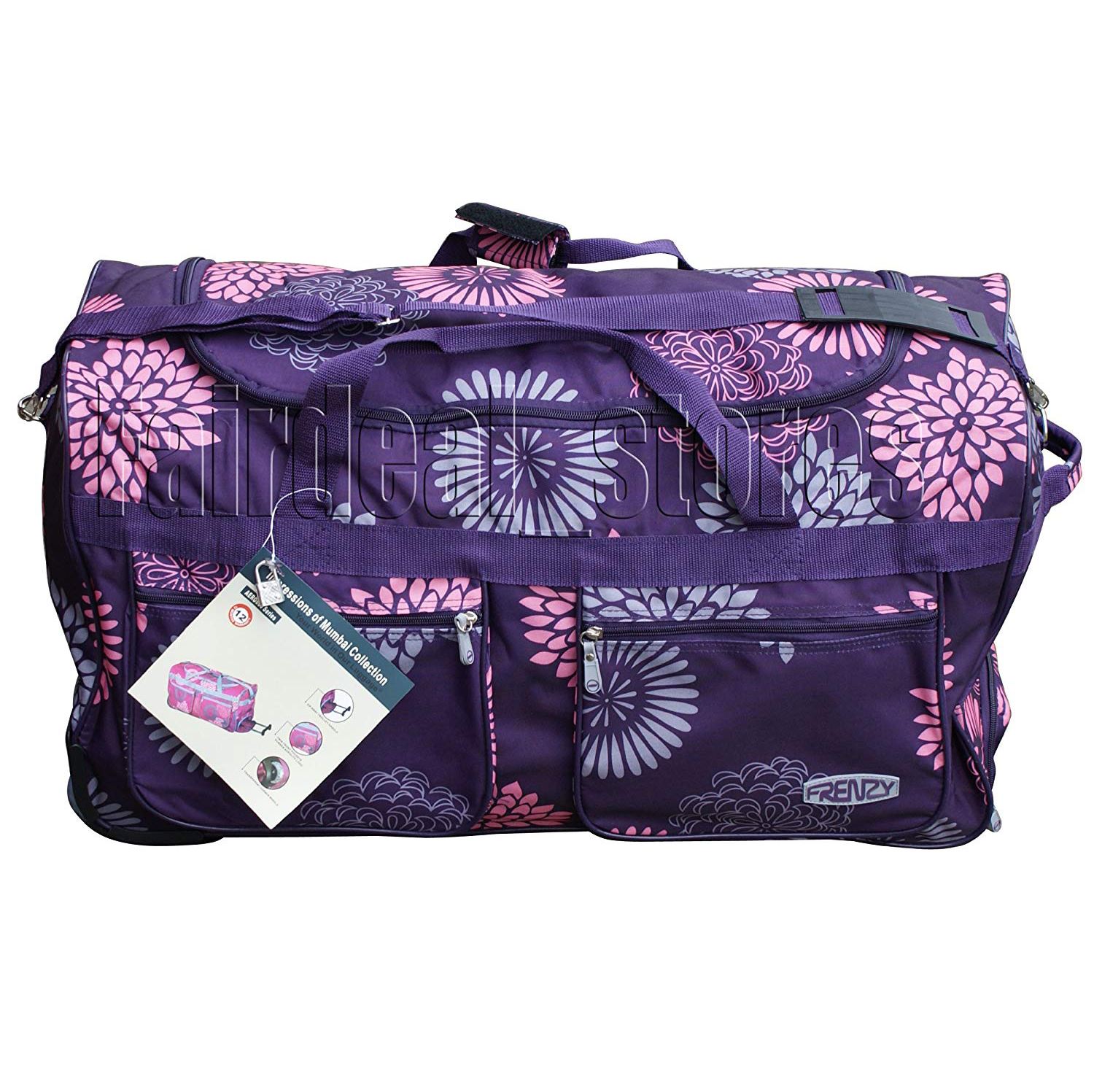 2 roues chariot Wheeley Duffle Rolling bagages sac de voyage 70 l 27/"