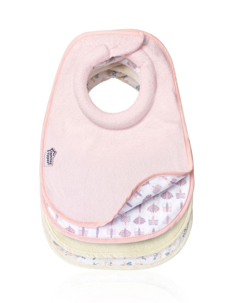 Pink /& Beige 1 2 3 6 12 Packs Tommee Tippee 4 Milk Feeding Bibs