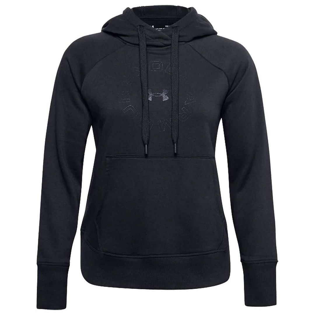 Under Armour Ladies Hoodie Rival Fleece Metallic Graphic Womens Hoody