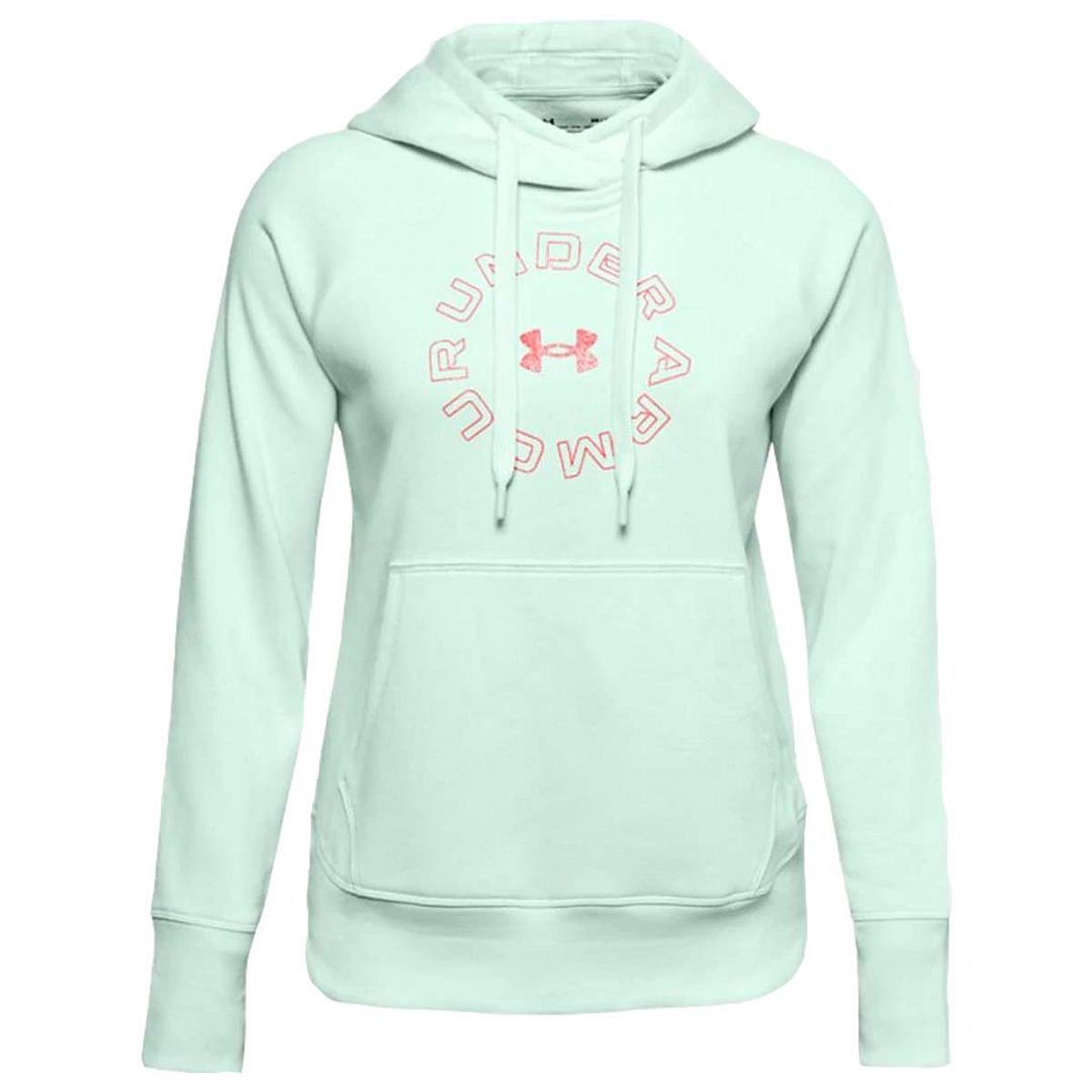 Under Armour Ladies Hoodie Rival Fleece Metallic Graphic Womens Hoody