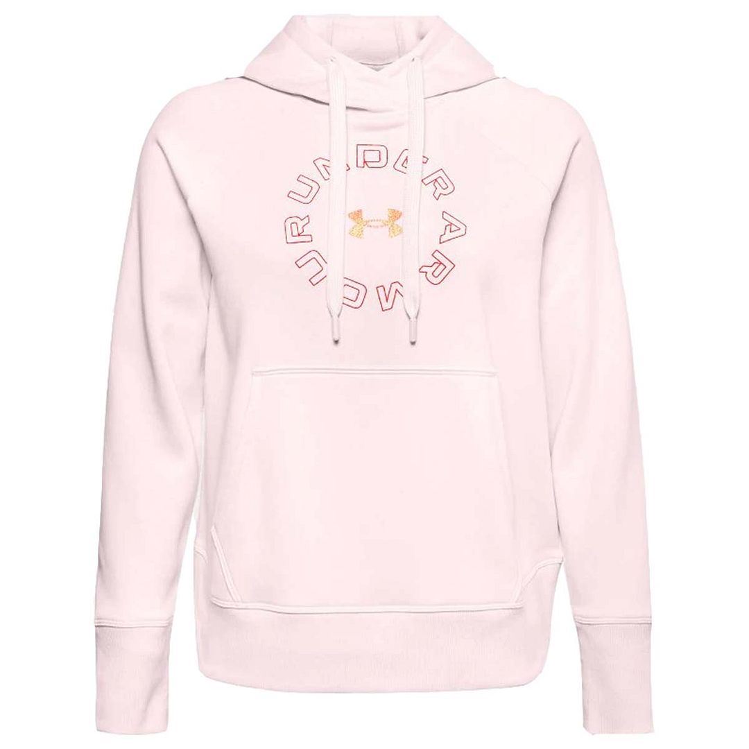 Under Armour Ladies Hoodie Rival Fleece Metallic Graphic Womens Hoody