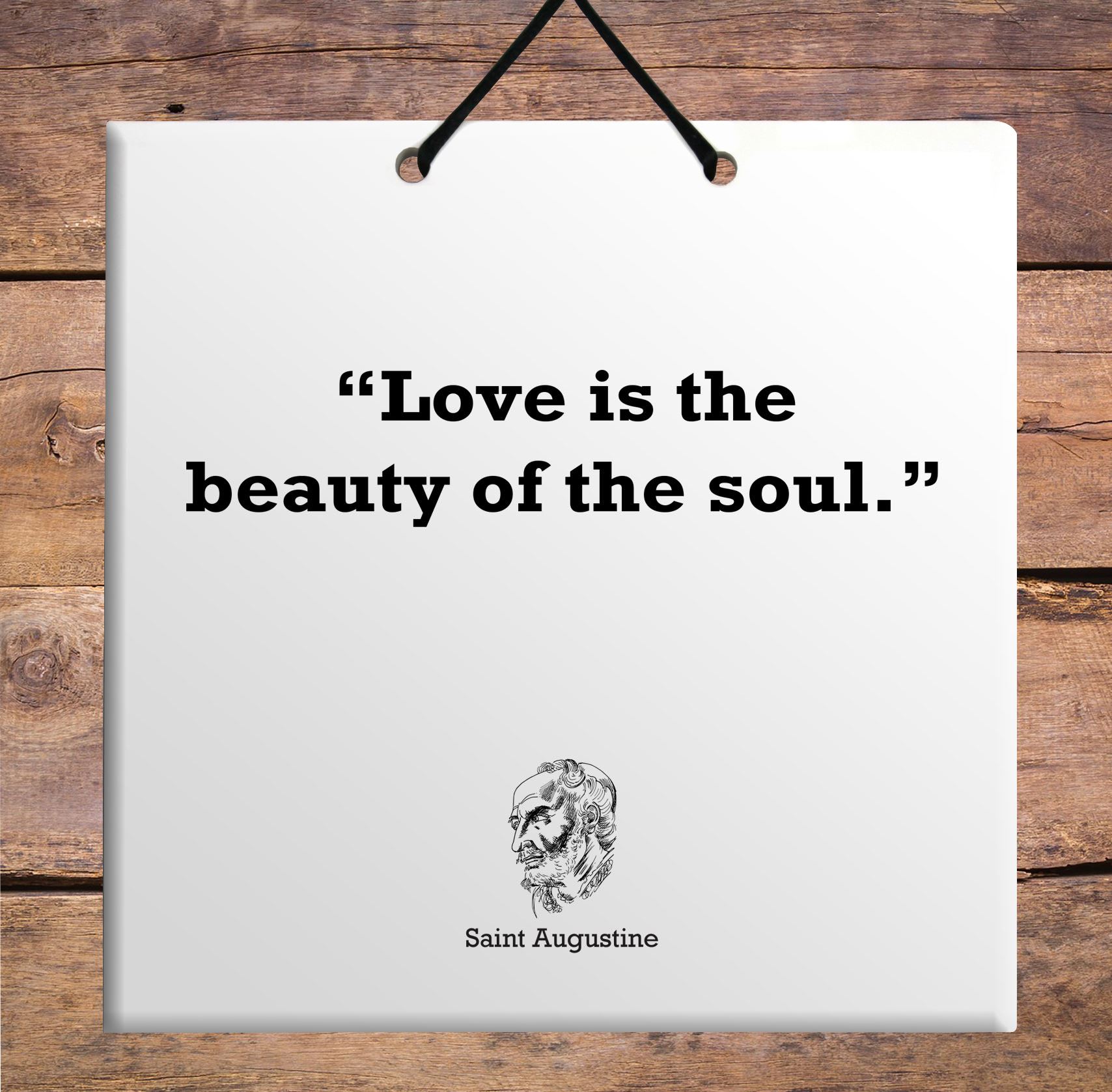 Saint Augustine Quote Wooden Wall Hanging TILE Plaque Home Decor Gift Sign