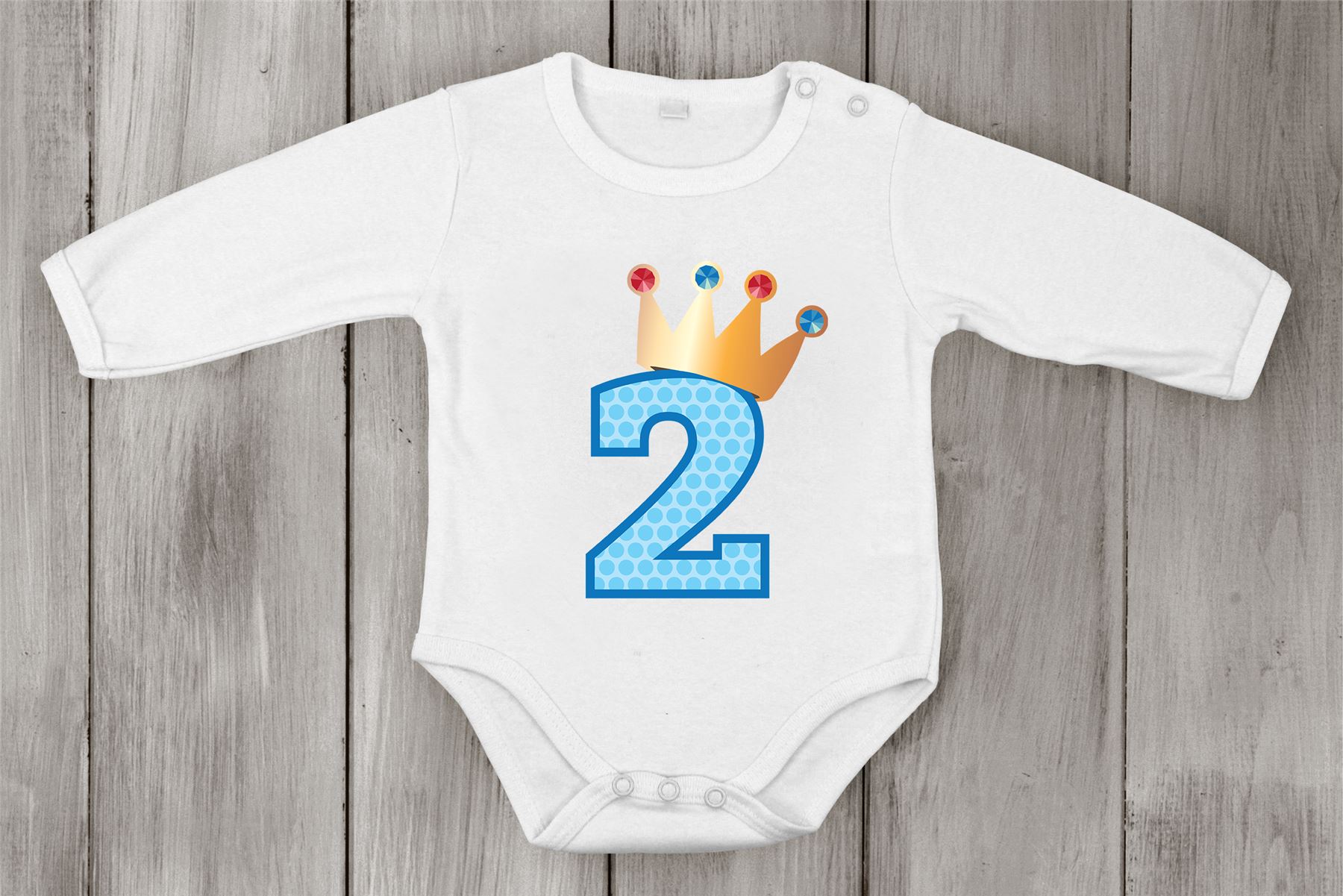 Second Birthday Babygrow Cotton Boy Newborn Romper princess Shower One-piece