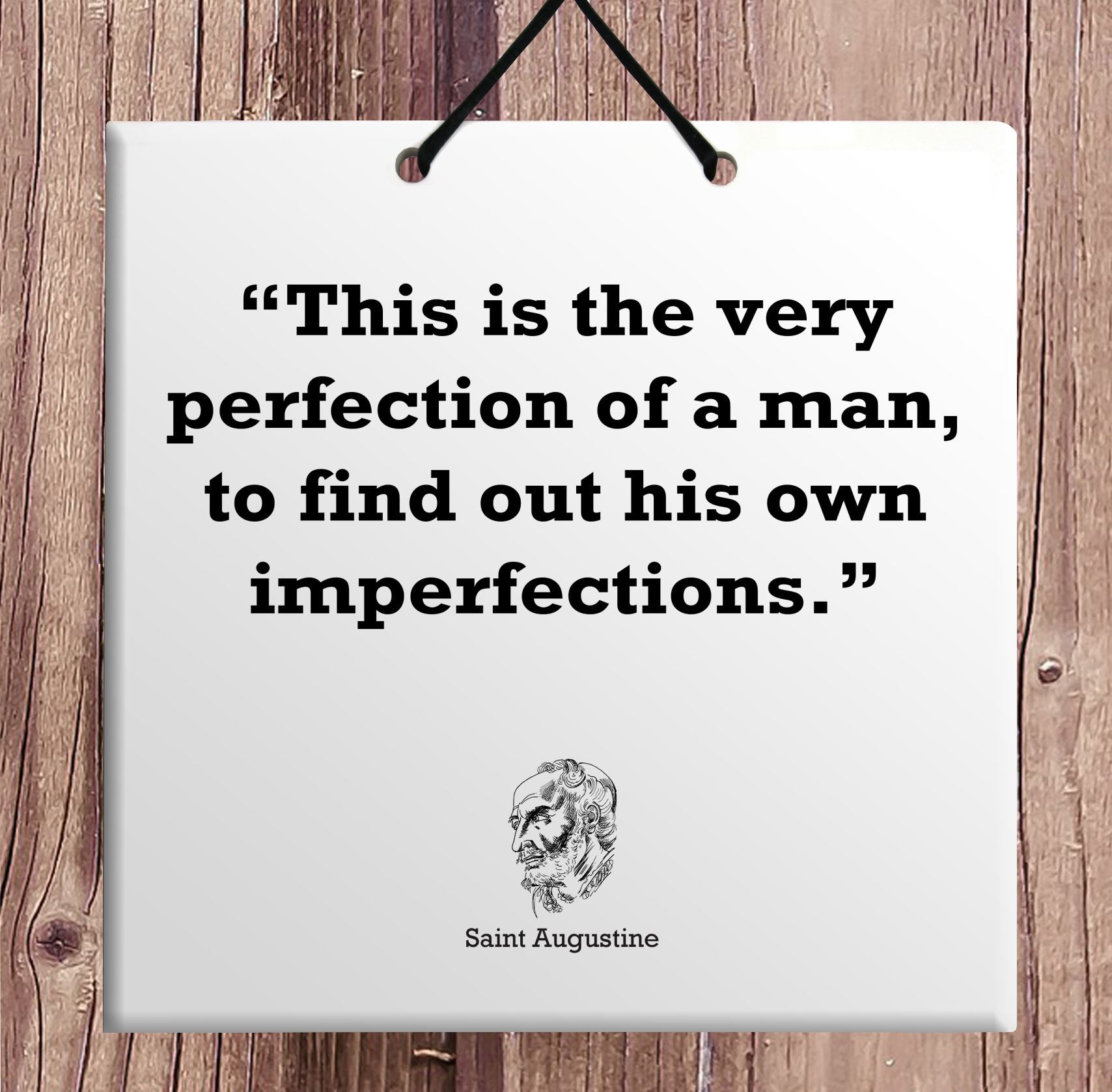 Saint Augustine Quote Wooden Wall Hanging TILE Plaque Home Decor Gift Sign