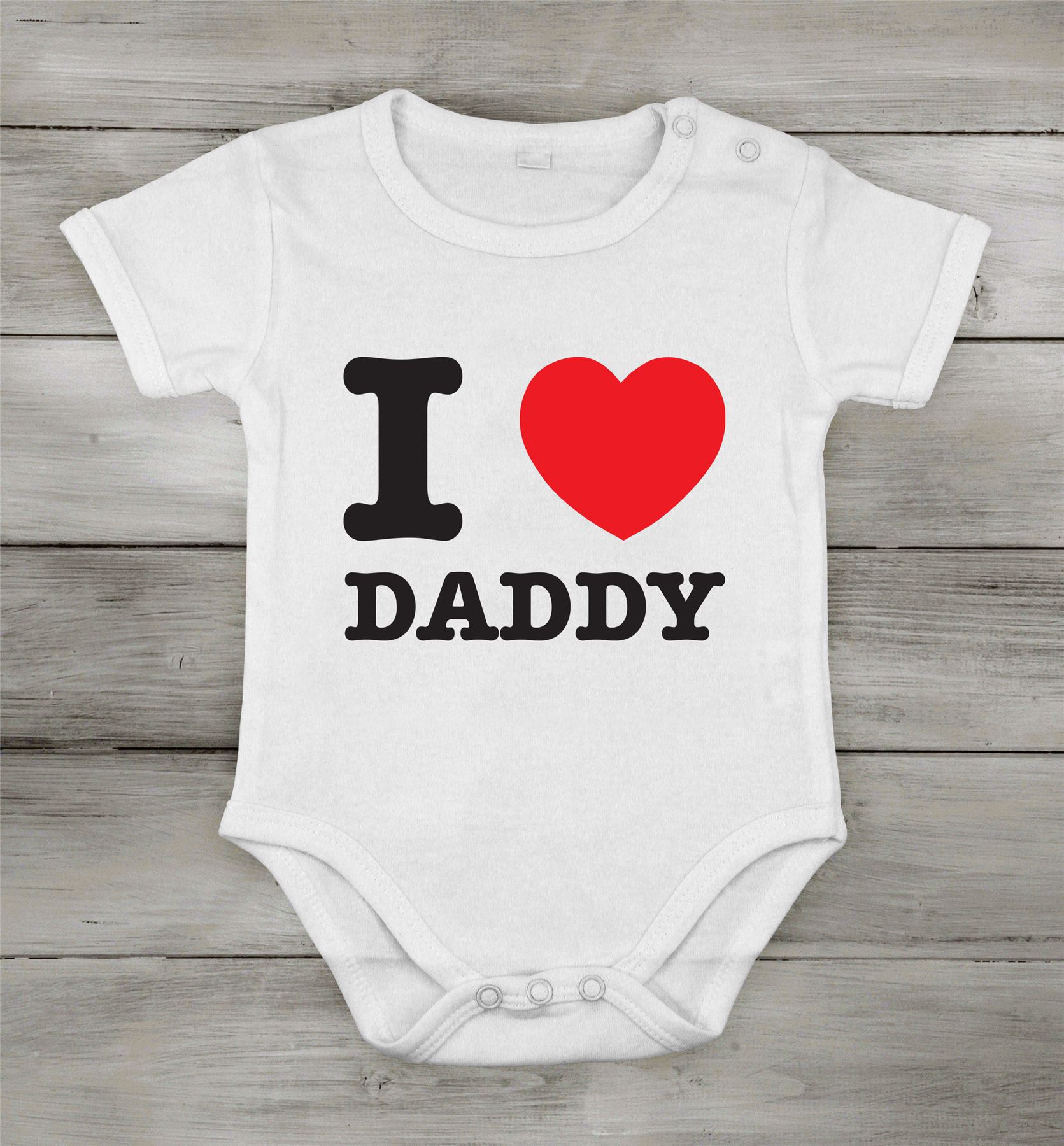 I love Daddy best dad Funny Cute Babygrow Newborn Romper Cotton cothing