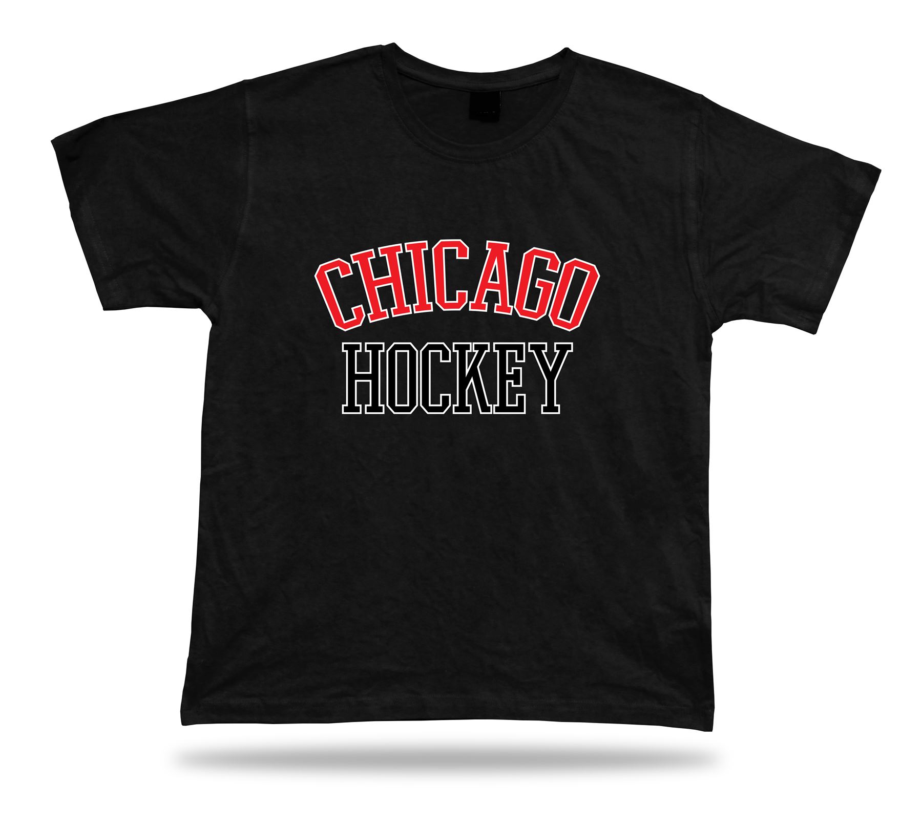 CHICAGO HOCKEY t-shirt tee red white 
