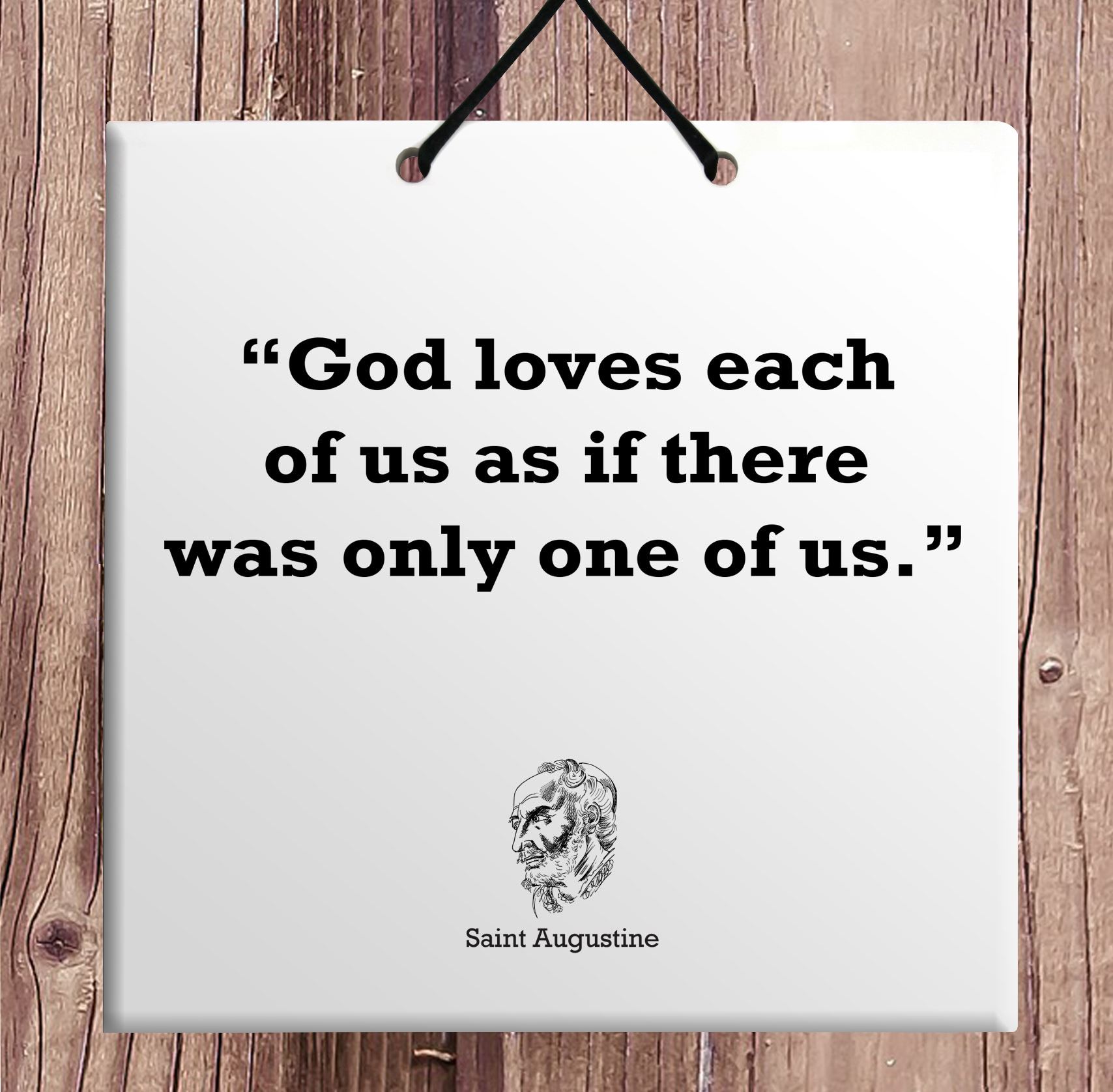 Saint Augustine Quote Wooden Wall Hanging TILE Plaque Home Decor Gift Sign