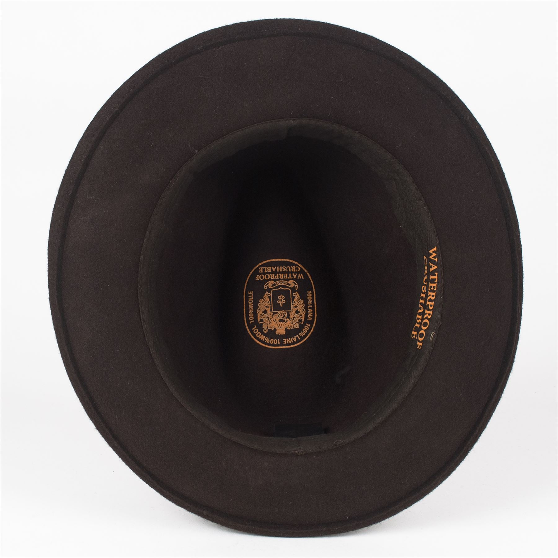 Stylish 100/% Wool Fedora Hat Waterproof /& Crushable Handmade in Italy