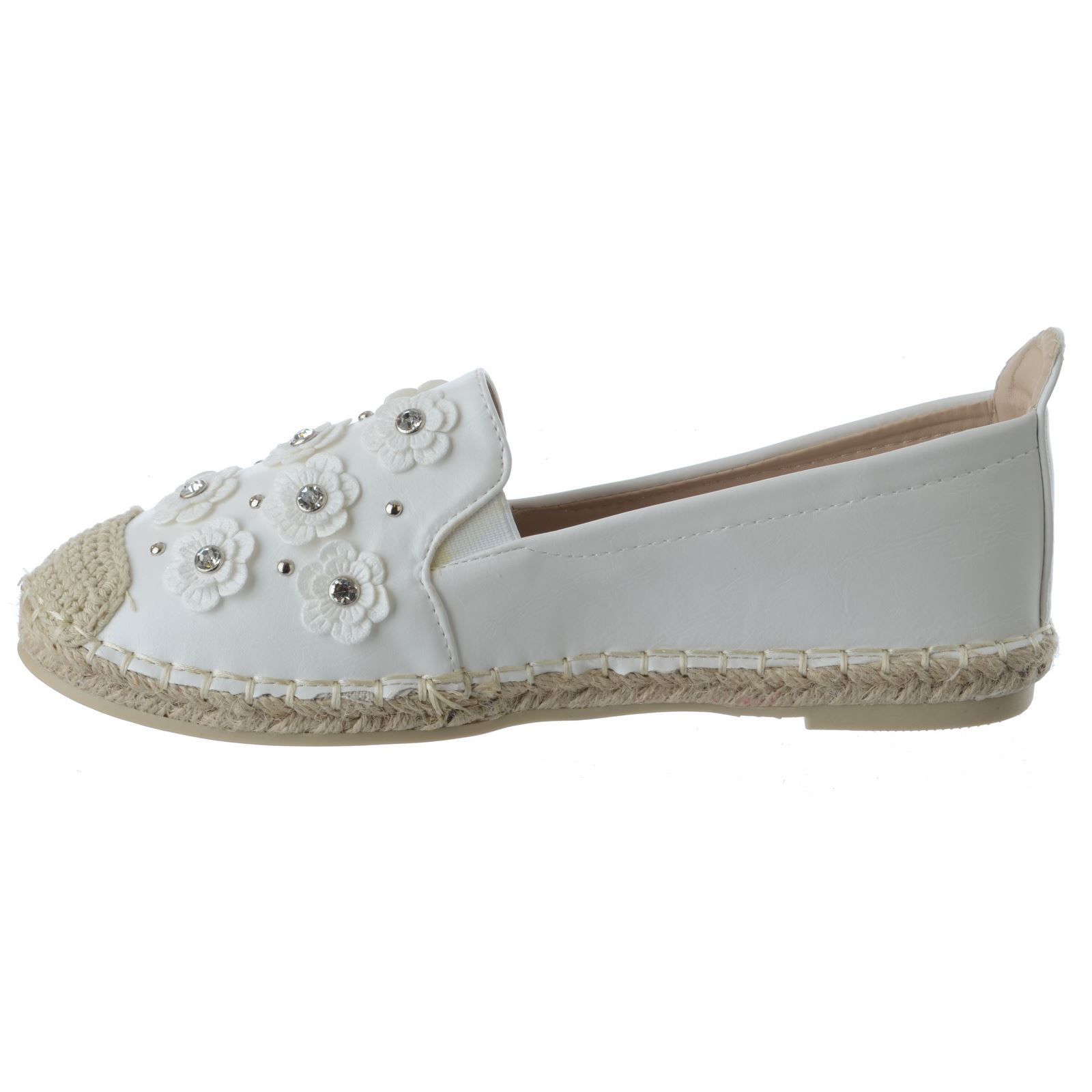 Womens Ladies Slip On Flat Espadrilles Casual Summer Sandals Shoes Pumps Size