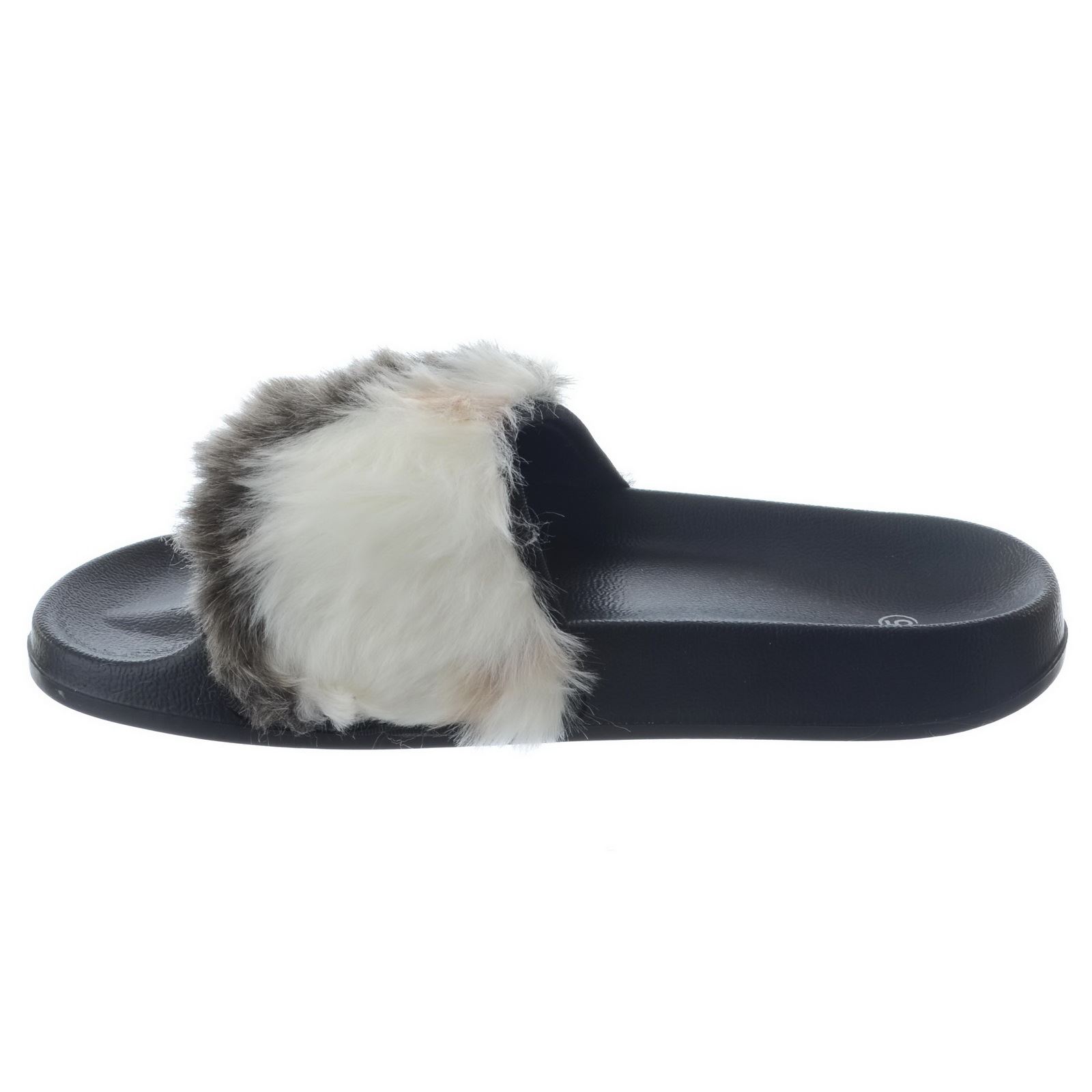 Mujer señoras Slip on Flat Farrah Goma Control Deslizante Mulas Zapatos Sandalias Zapatillas De Piel