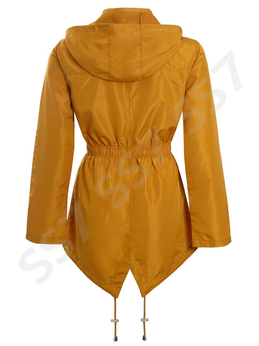 Womens Rain Mac Showerproof Raincoat Jacket Plus Sizes 18 20 22 24 Hooded Coat