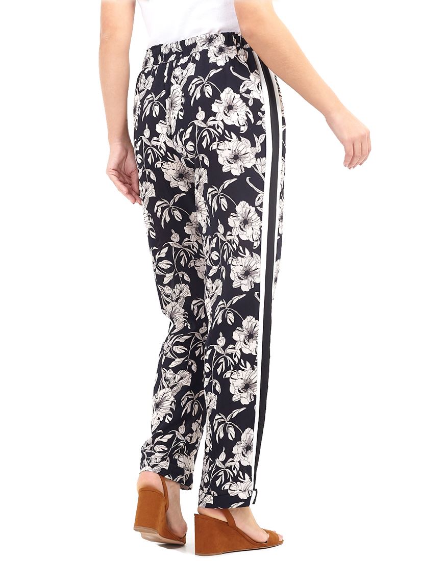 Womens Wide Trousers Elastic Waist Full Length Pants Plus Size 16 18 20 22 24