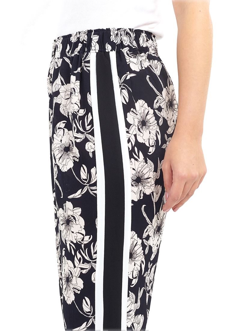 Womens Wide Trousers Elastic Waist Full Length Pants Plus Size 16 18 20 22 24