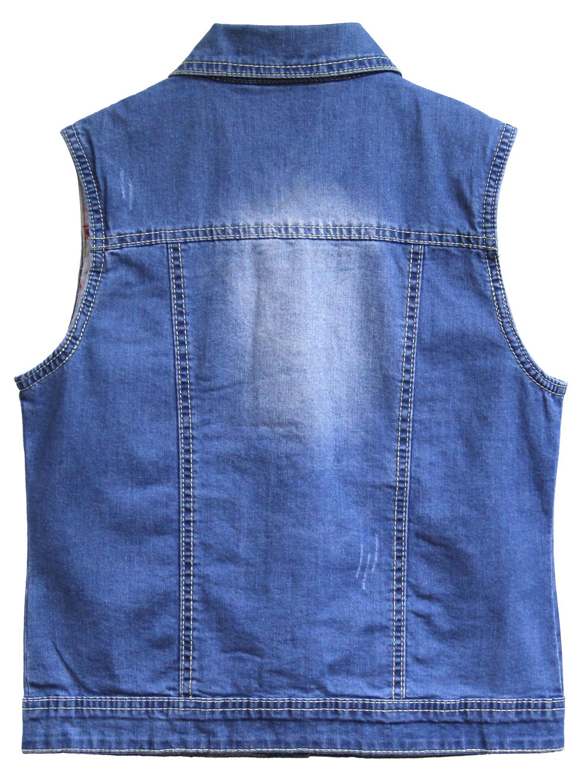 Filles Denim gilet bleu jean Veste Sans Manches Gilet Âge 3 7 8 9 10 12 ans