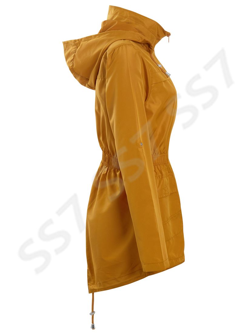 Womens Rain Mac Showerproof Raincoat Jacket Plus Sizes 18 20 22 24 Hooded Coat