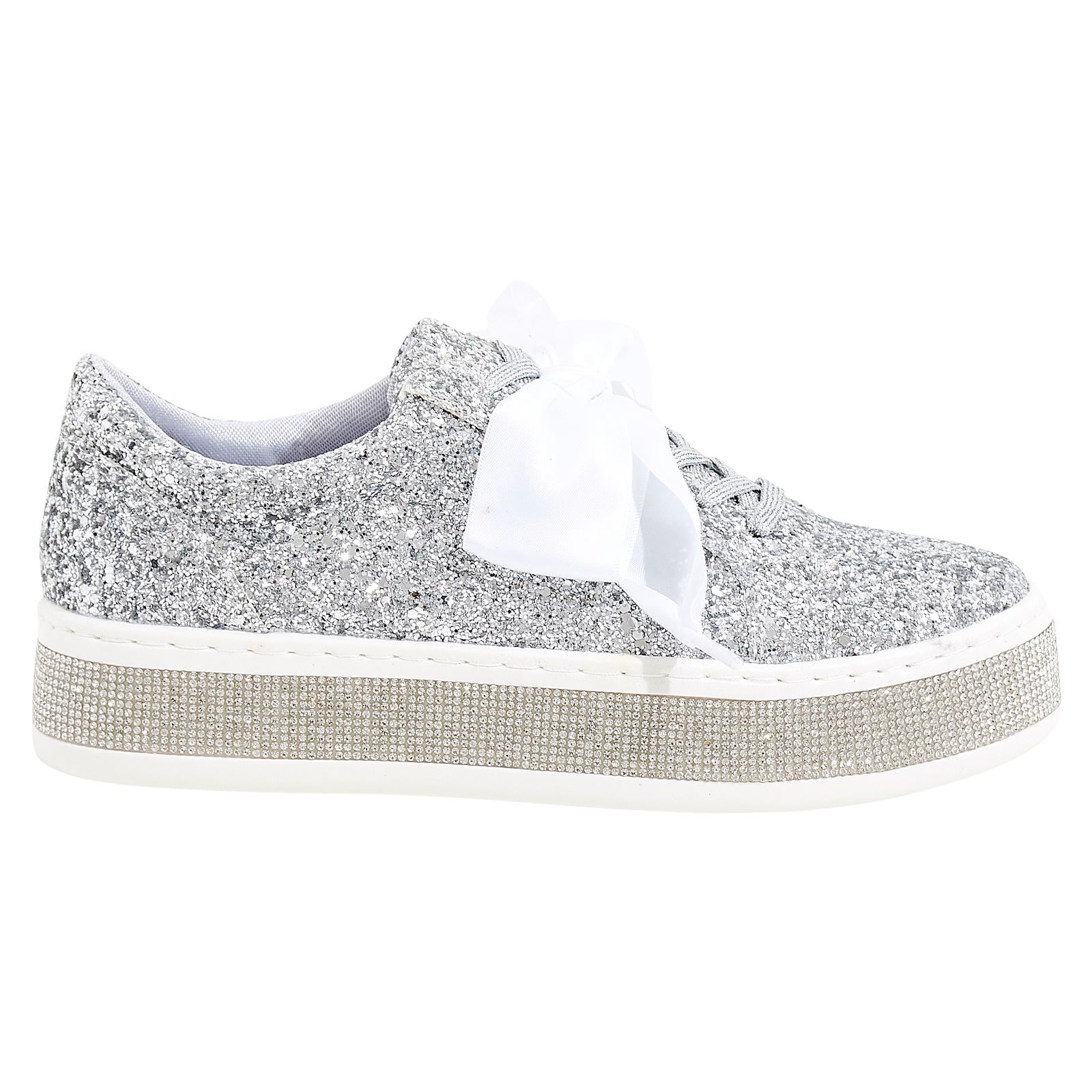 womens diamante trainers