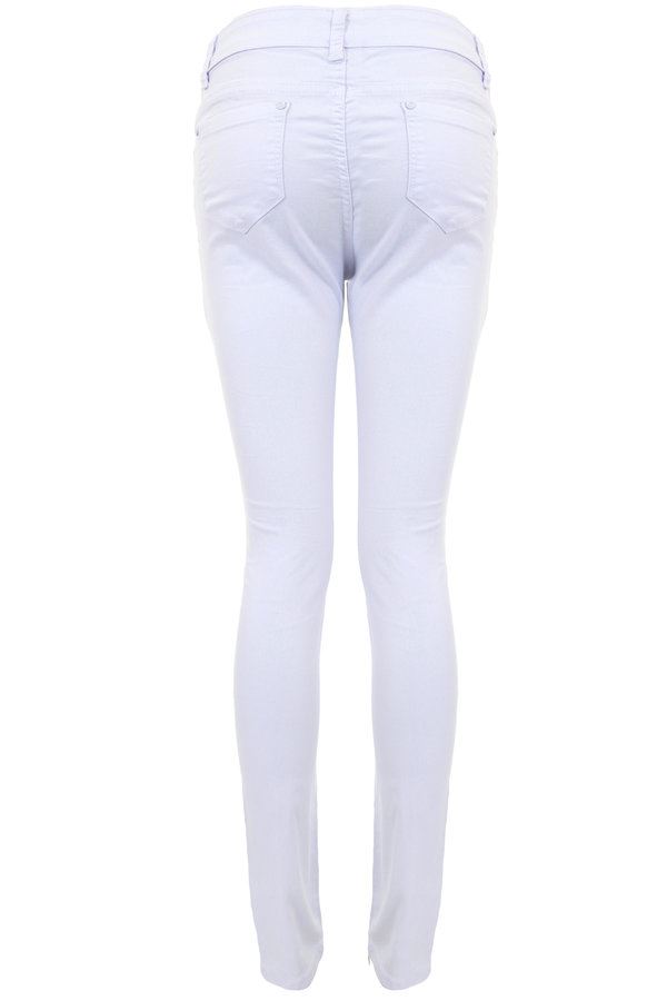 Womens Mesh Lace Insert Distressed Slit Ripped Slashed Slim Fit Skinny Jeans