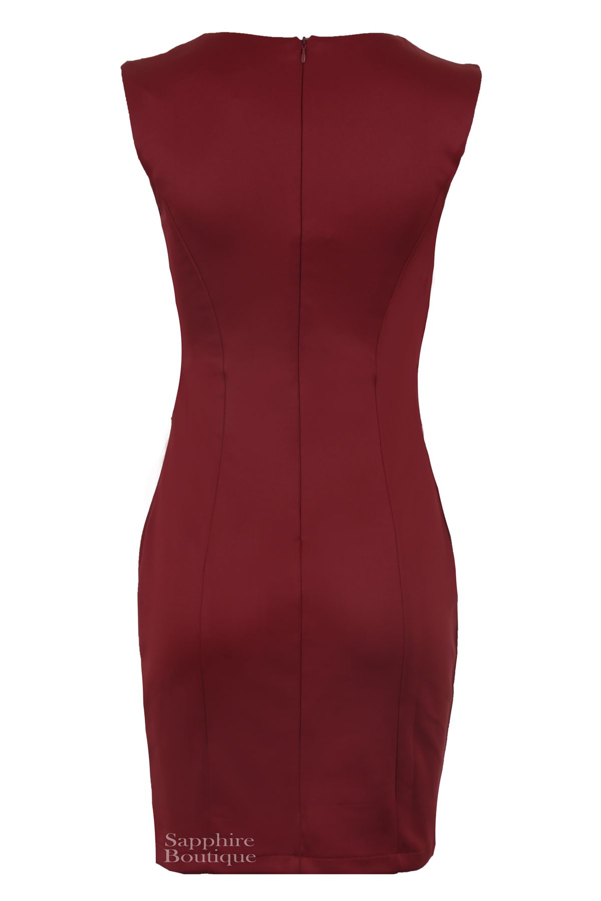 Des femmes col V sans manches Femme Strass Soirée Robe moulante