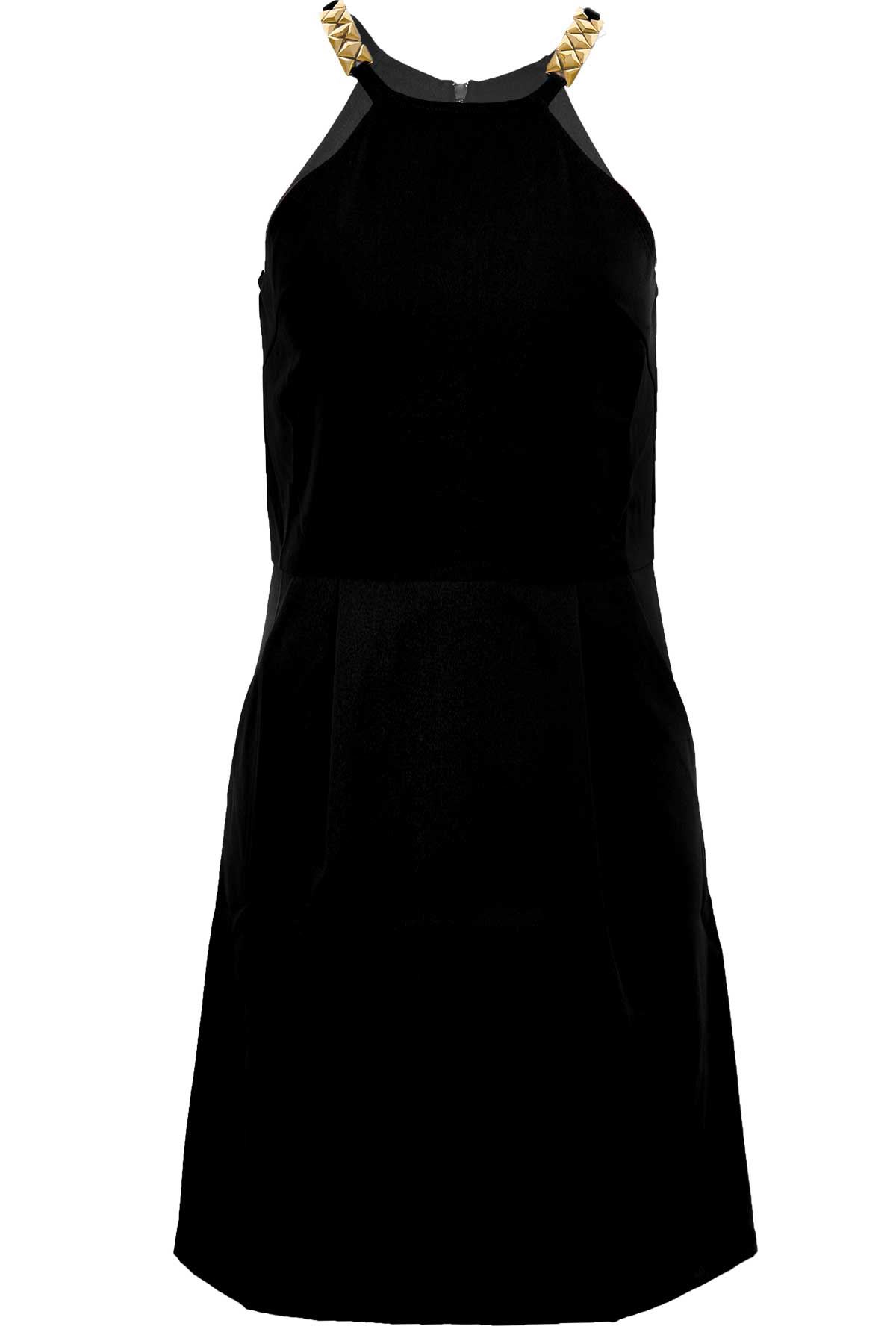 robe 8-16 Des femmes sans manches dos zip bracelet cloutées Mesdames Party Smart