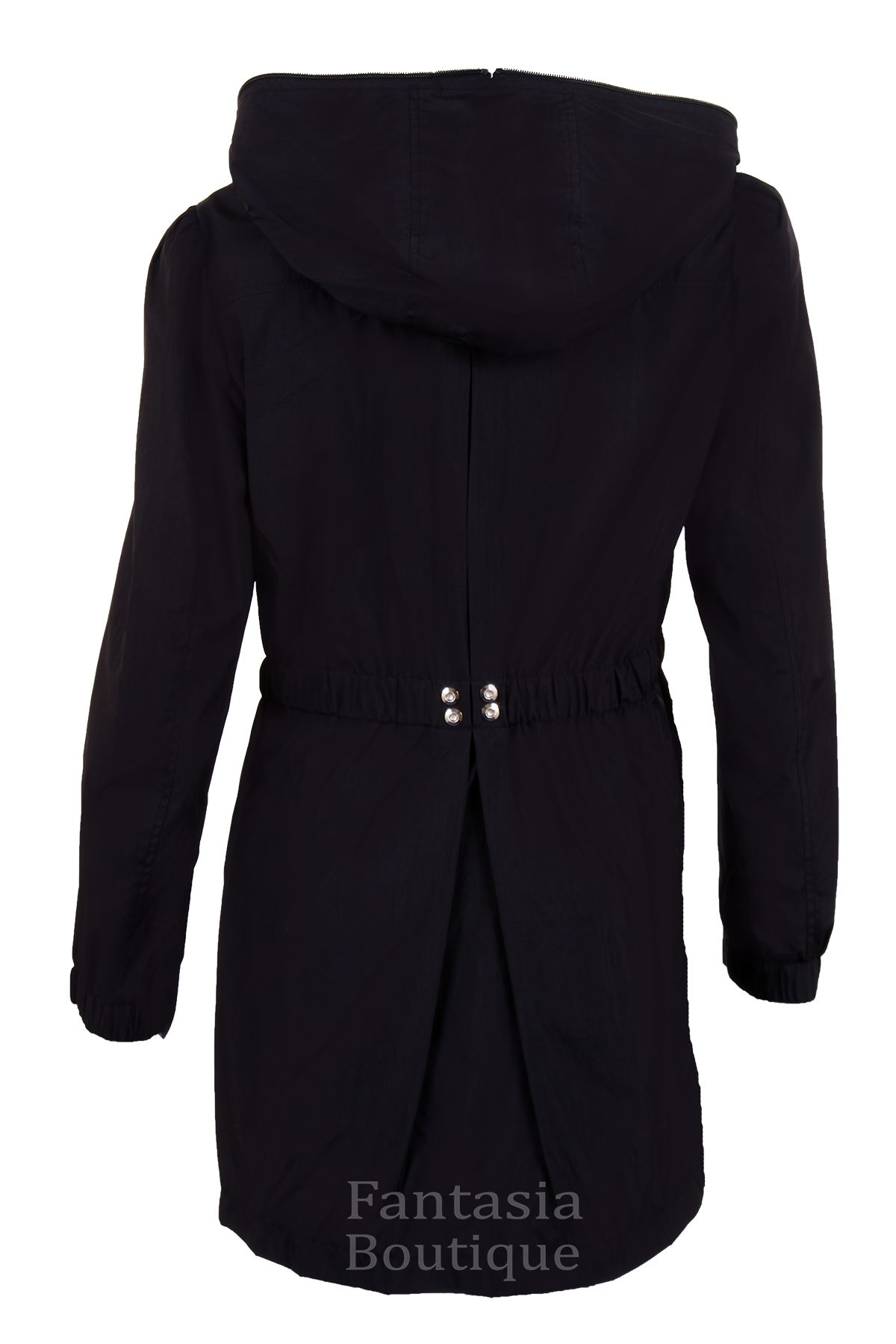 Ladies Hooded Shower Proof Lined Women/'s Casual Lightweight Raincoat Jacket
