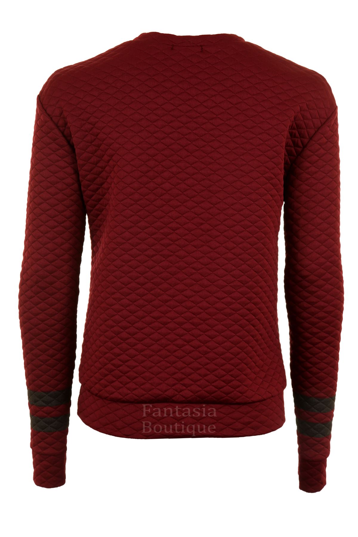 Ladies Long Sleeved Quilted Baseball Black 23 Print Warm Women/'s Jumper 8-14