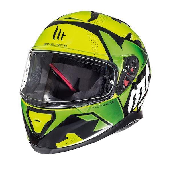 MT Thunder 3 Torn Full Face Motorcycle Helmet Matt Multicoloured Sun Visor New