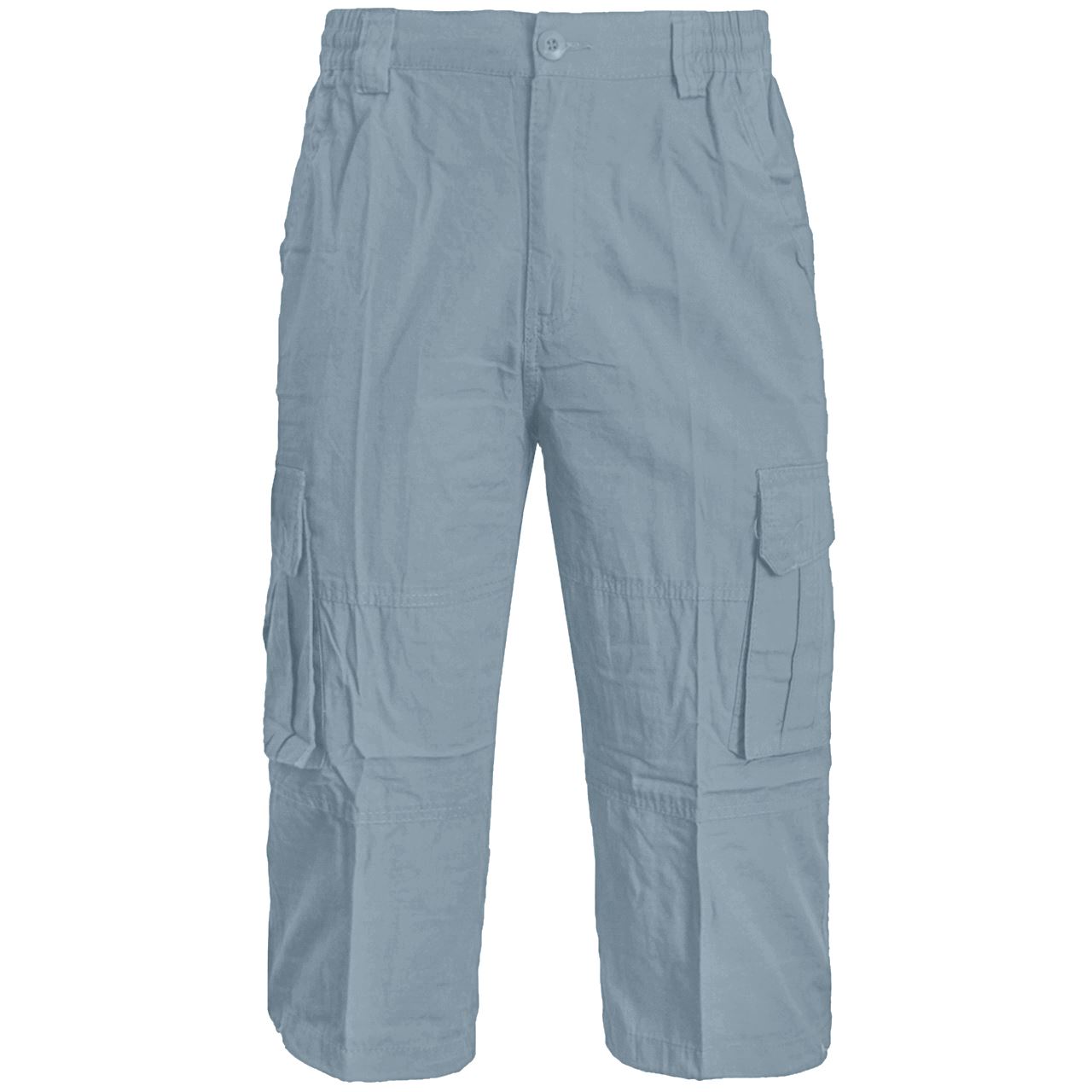 NEW MENS SHORTS CARGO COMBAT ACTIVE WAIST SUMMER 100/% COTTON POCKETS 3//4 PANTS