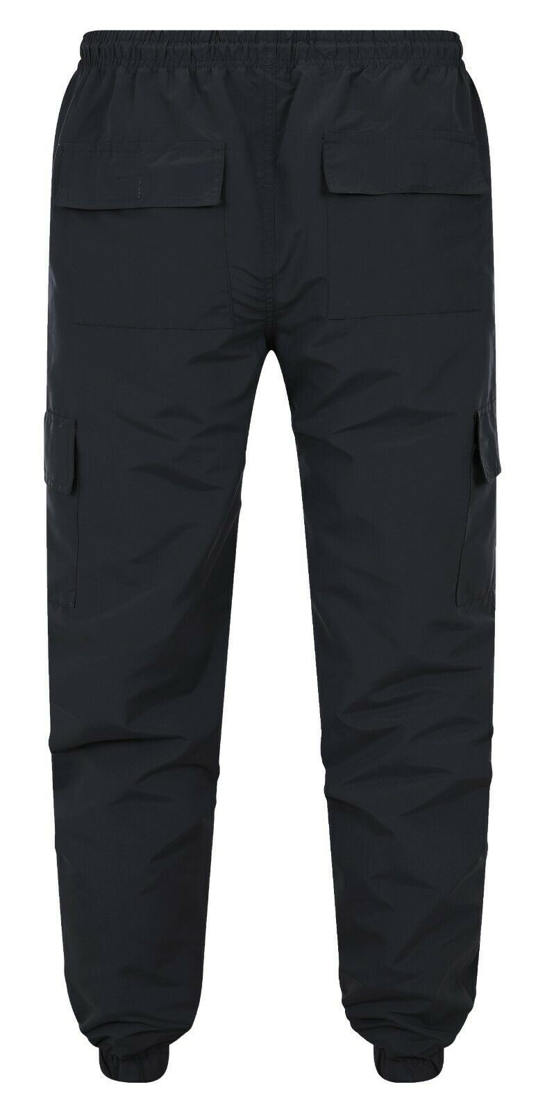 Mens Cargo Combat Trousers Elasticated Waist Bottoms Pants Zip Pocket All Waist