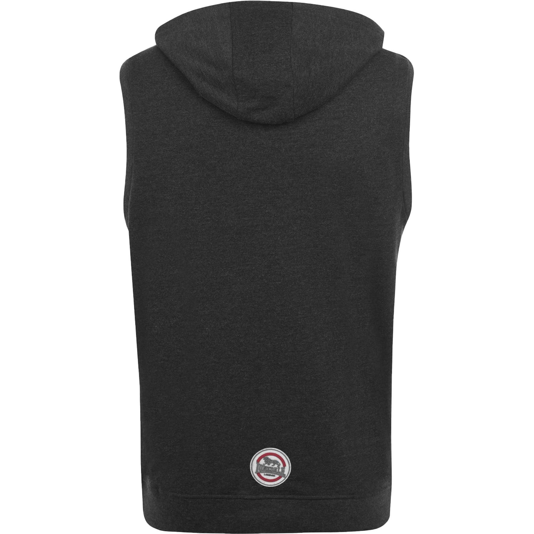 Mens Lonsdale Sleeveless Hoodie Zip Up Hooded Top Gilet Fleece Boxing Jacket