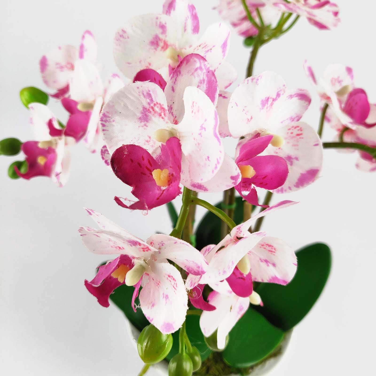 PREMIUM QUALITY HOME DECOR GIFT Artificial Pre-Potted Real Touch Orchid Plants