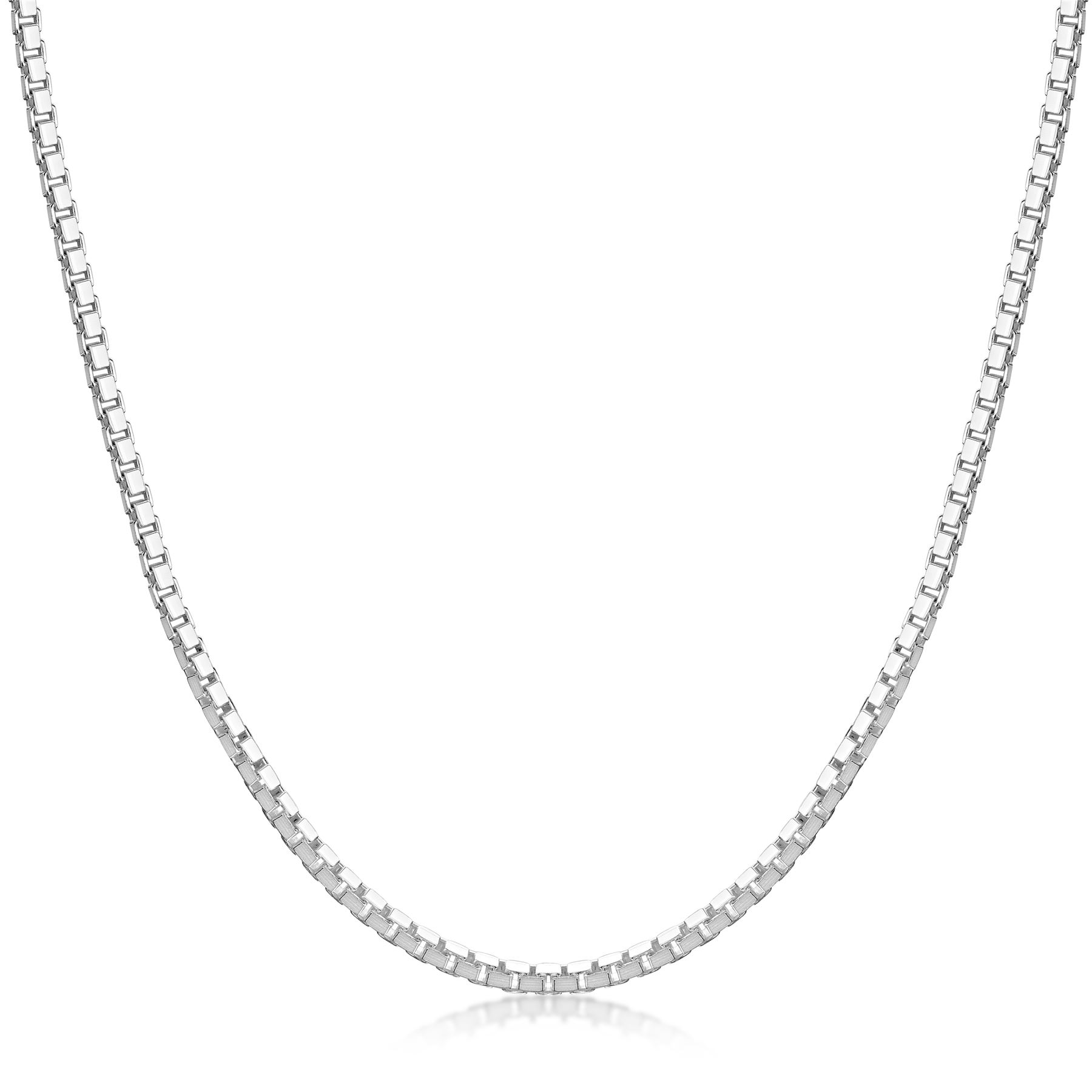 Amberta Genuine Real 925 Sterling Silver Long Solid Necklace Chain Made in Italy