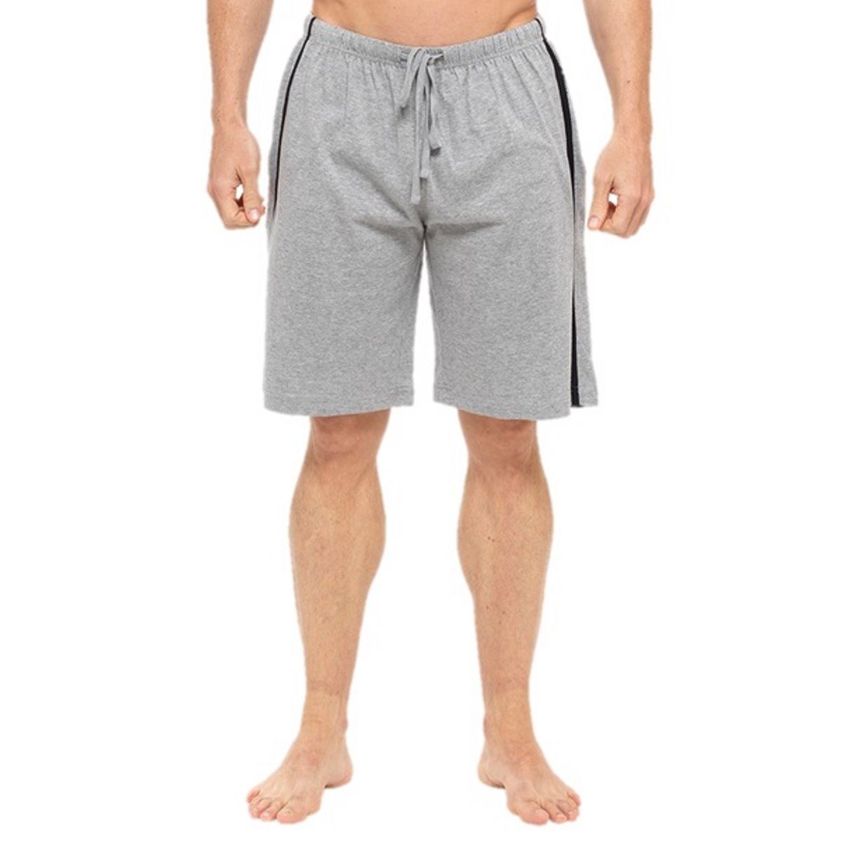 Mens Boys Grey Shorts Twin Pack Lounge Jersey PJs Nightwear Sleepwear Medium